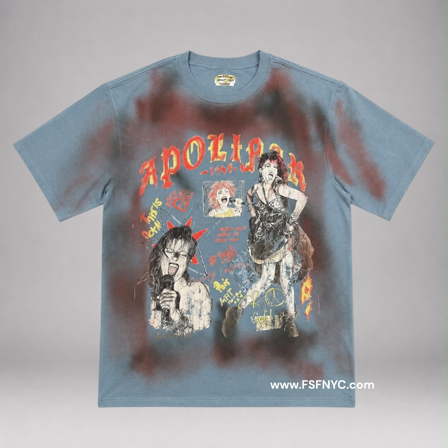 Apolinar - Cindy Vintage Light Blue T-Shirt
