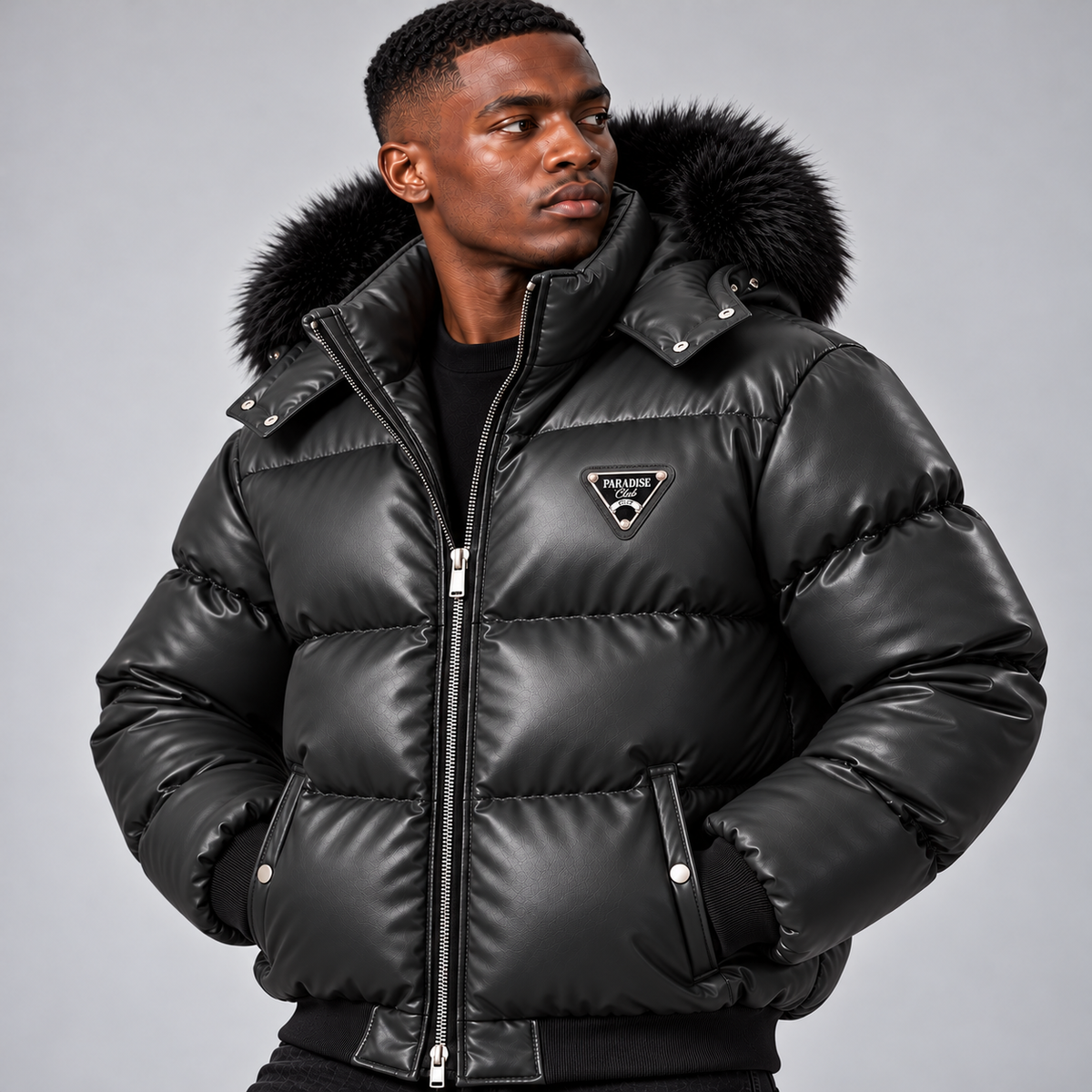 JC - PU Puffer Coat SYIP - Black - 91878