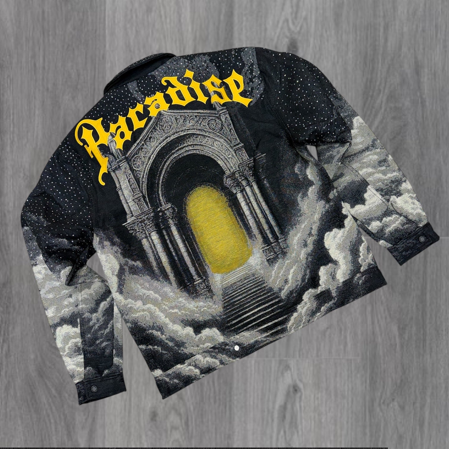 Rebel - PARADISE GATE Tapestry Lt.Jacket- Black - 556