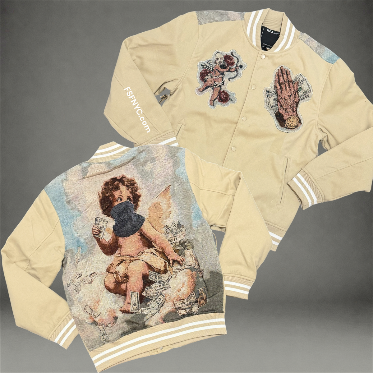 The Chase suede/Tapestry Jacket - Khaki 607
