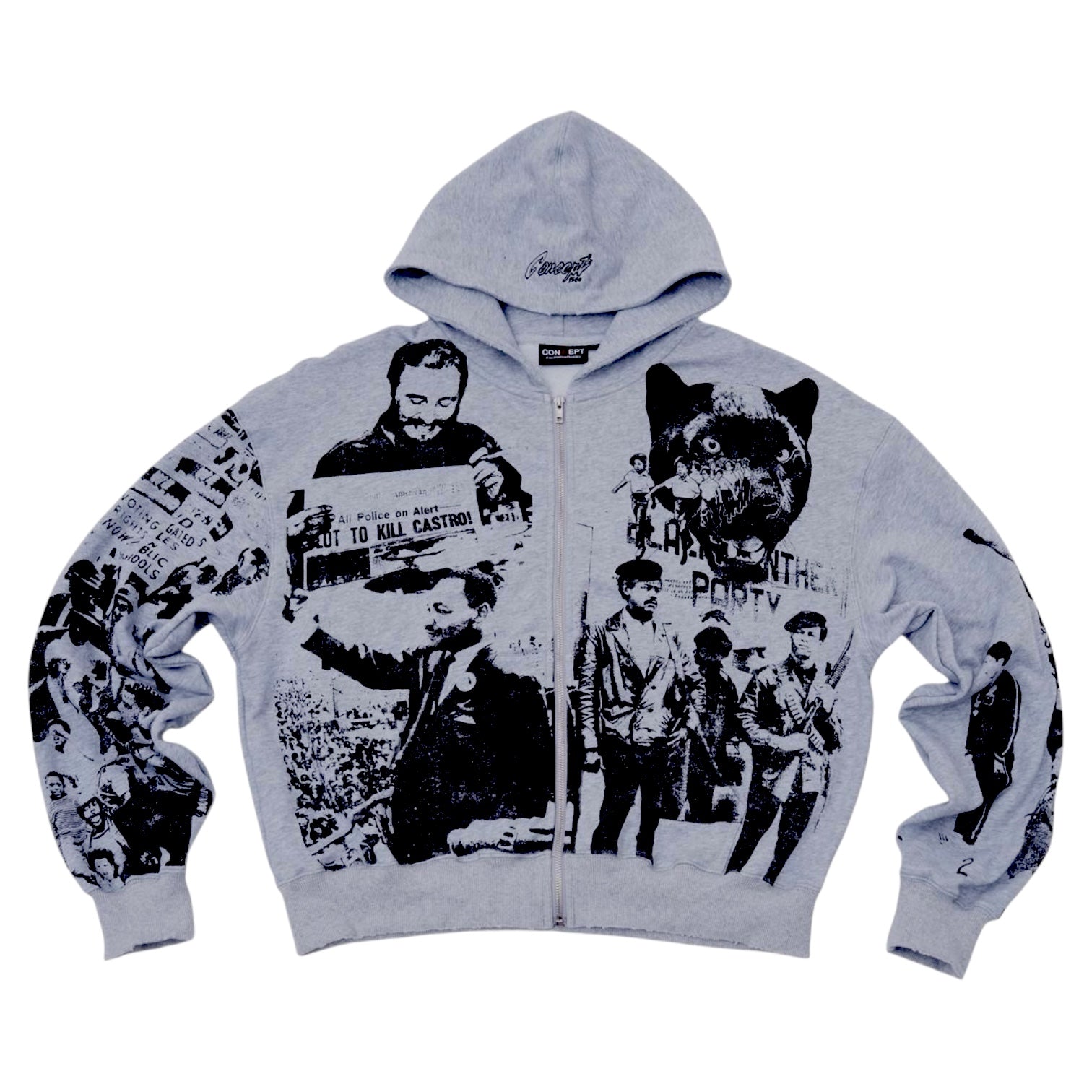 Concept - REVOLT Zip up Hoodie - Grey - 15