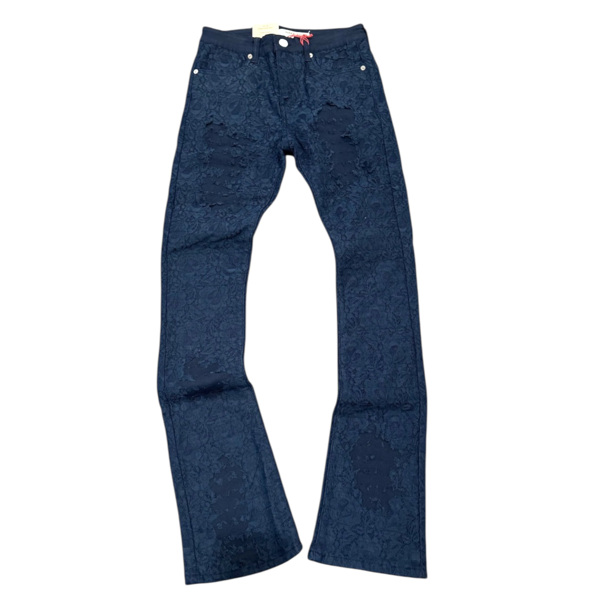 ARM SLIM Stacked Lace Denim Navy AJS69226