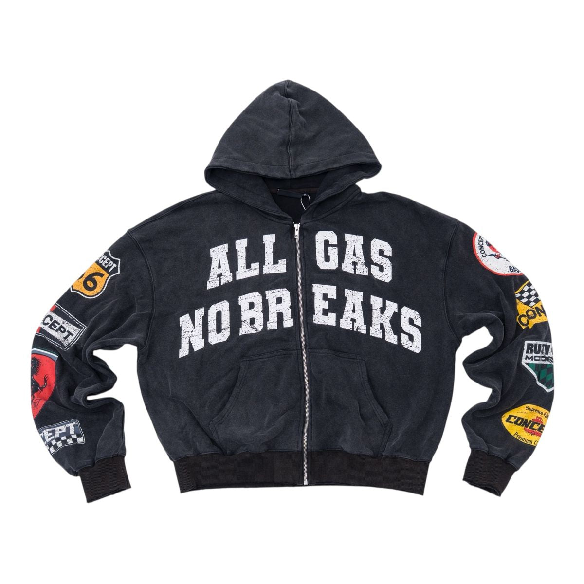 Concept - ALL GAS Zip up Hoodie - Black - 17