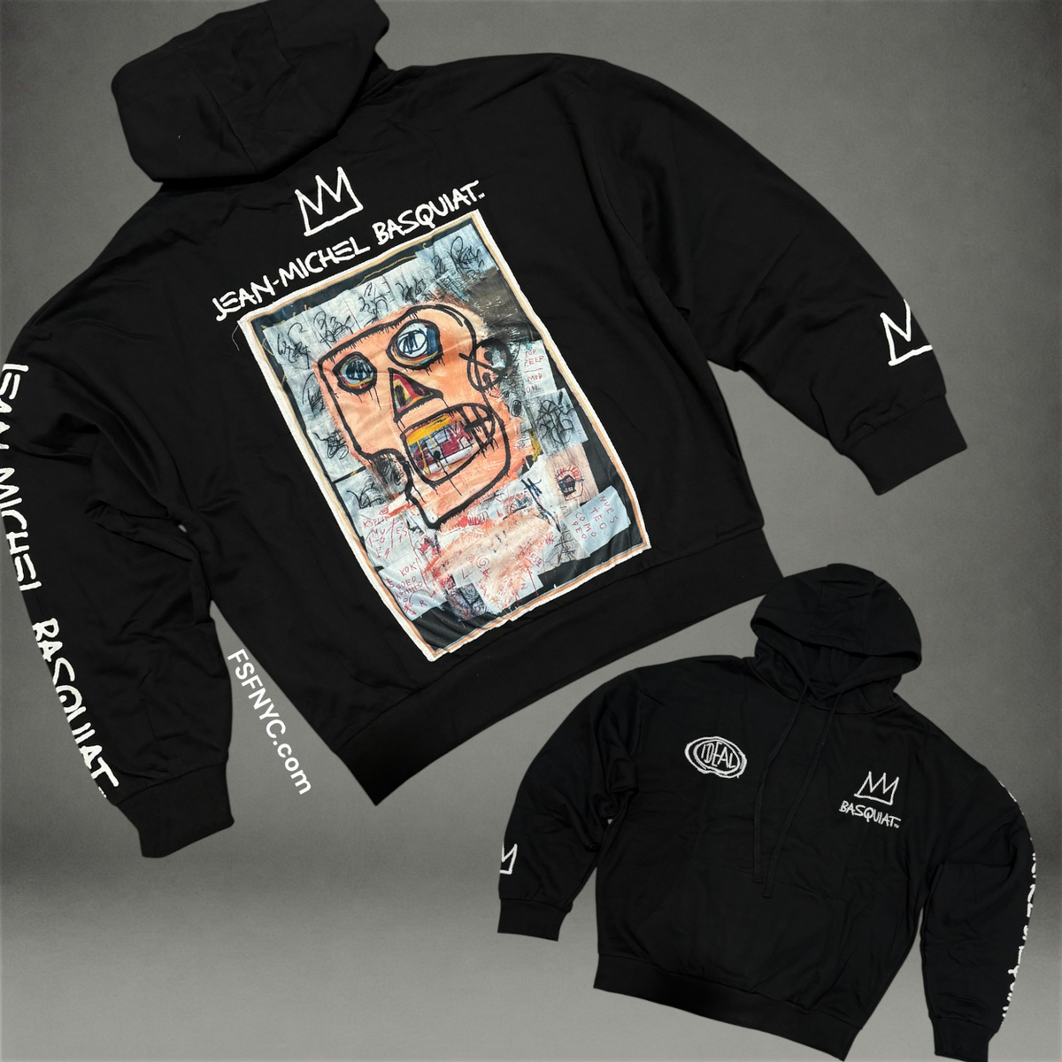 Basquait Graphic Hoodie - Black 006