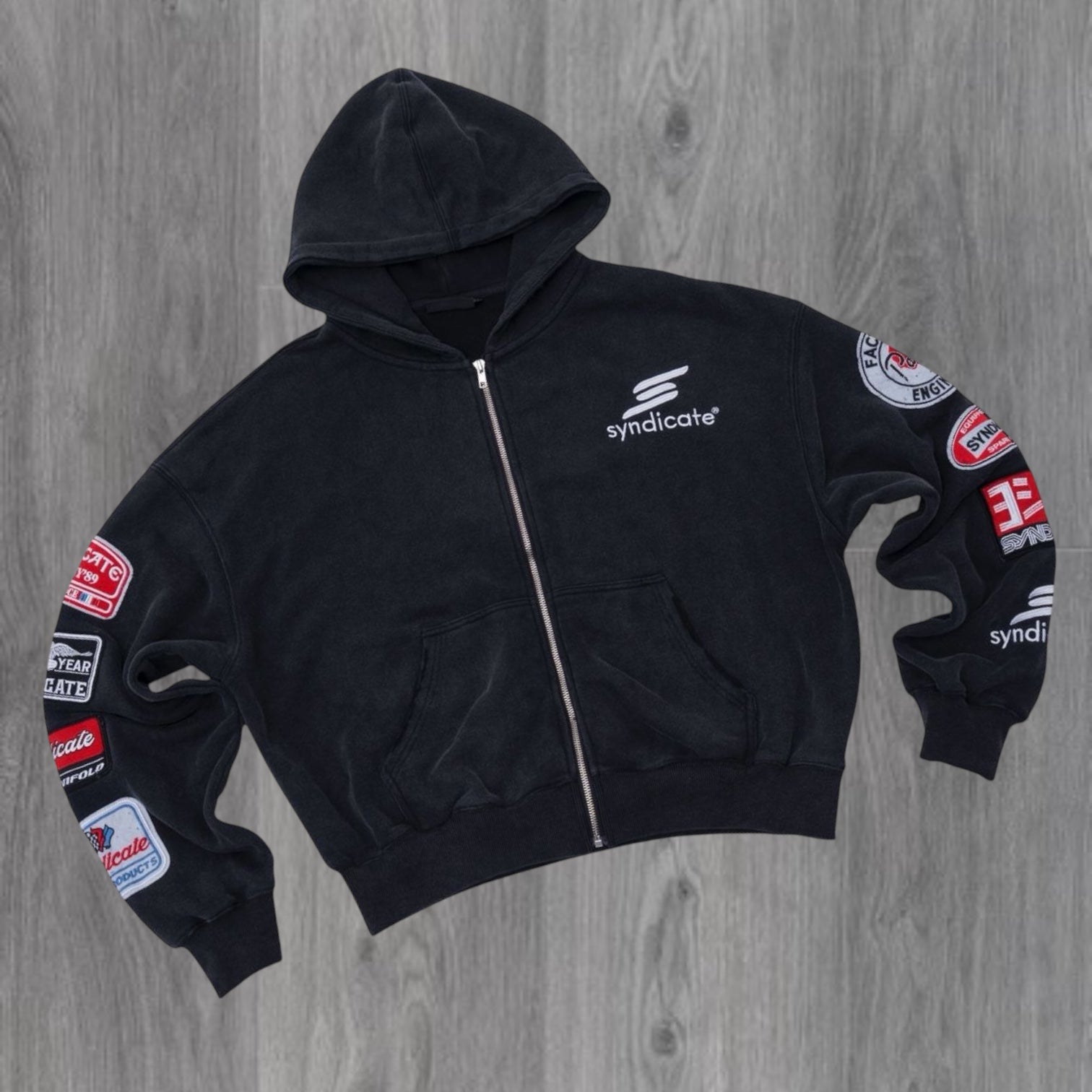 SYN - Petrol Zip Hoodie - Black - 28