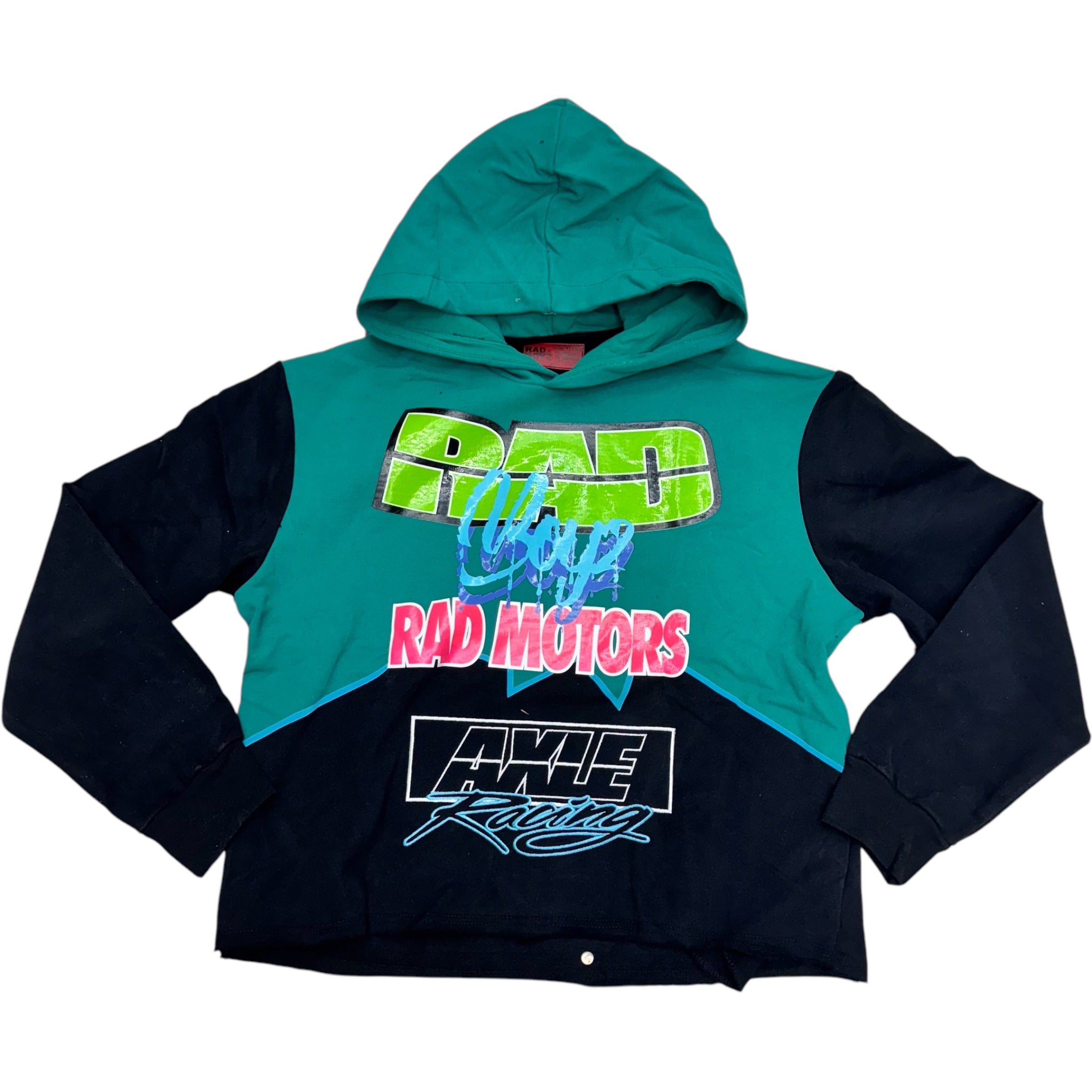 RadBoyz Official Cut Off Hoodie Black Green 107. A