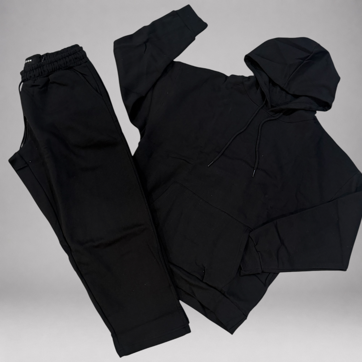 RSN - Essential Plain Sweatsuit - Black 001
