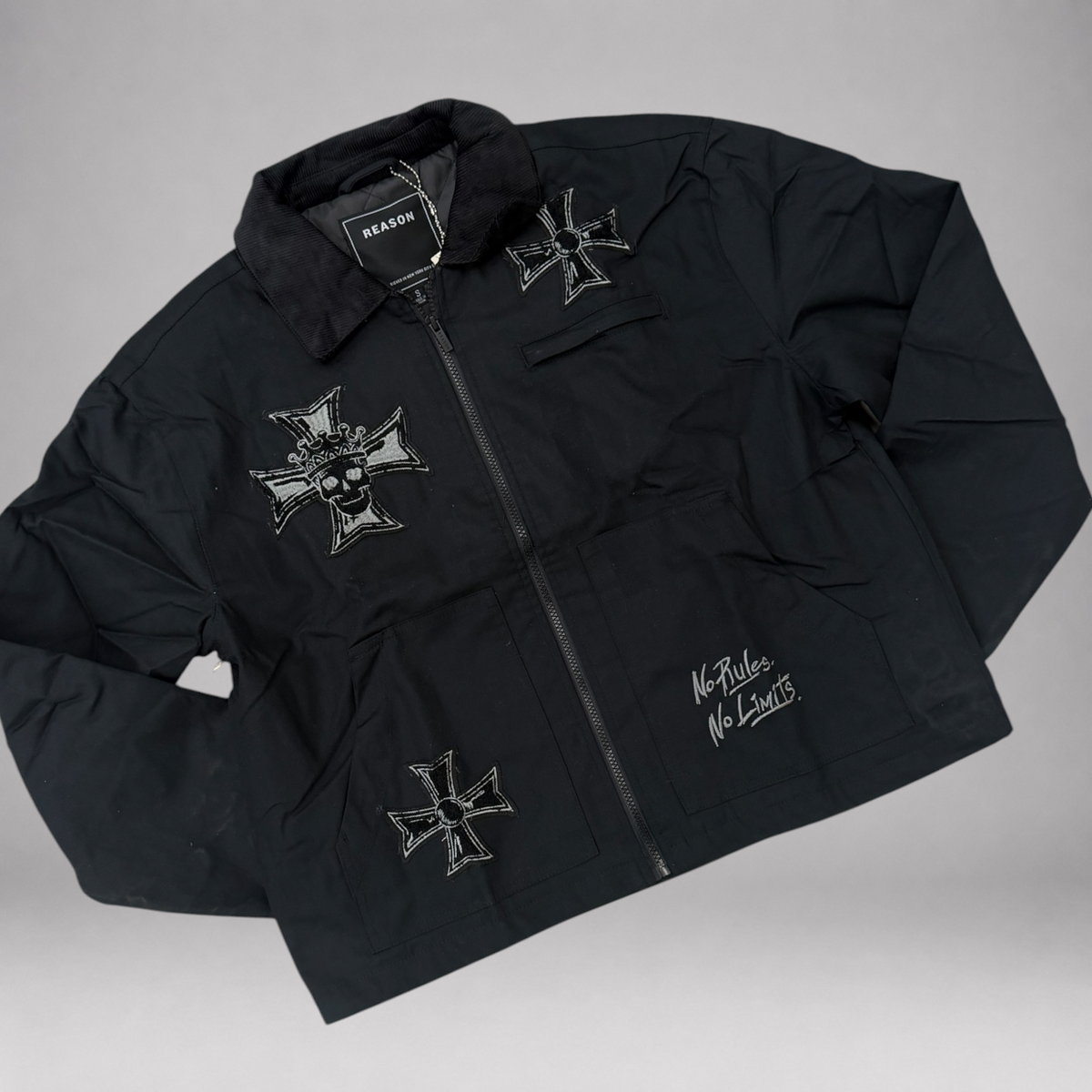 No Limits lightweight Canvas Jacket - Black 709