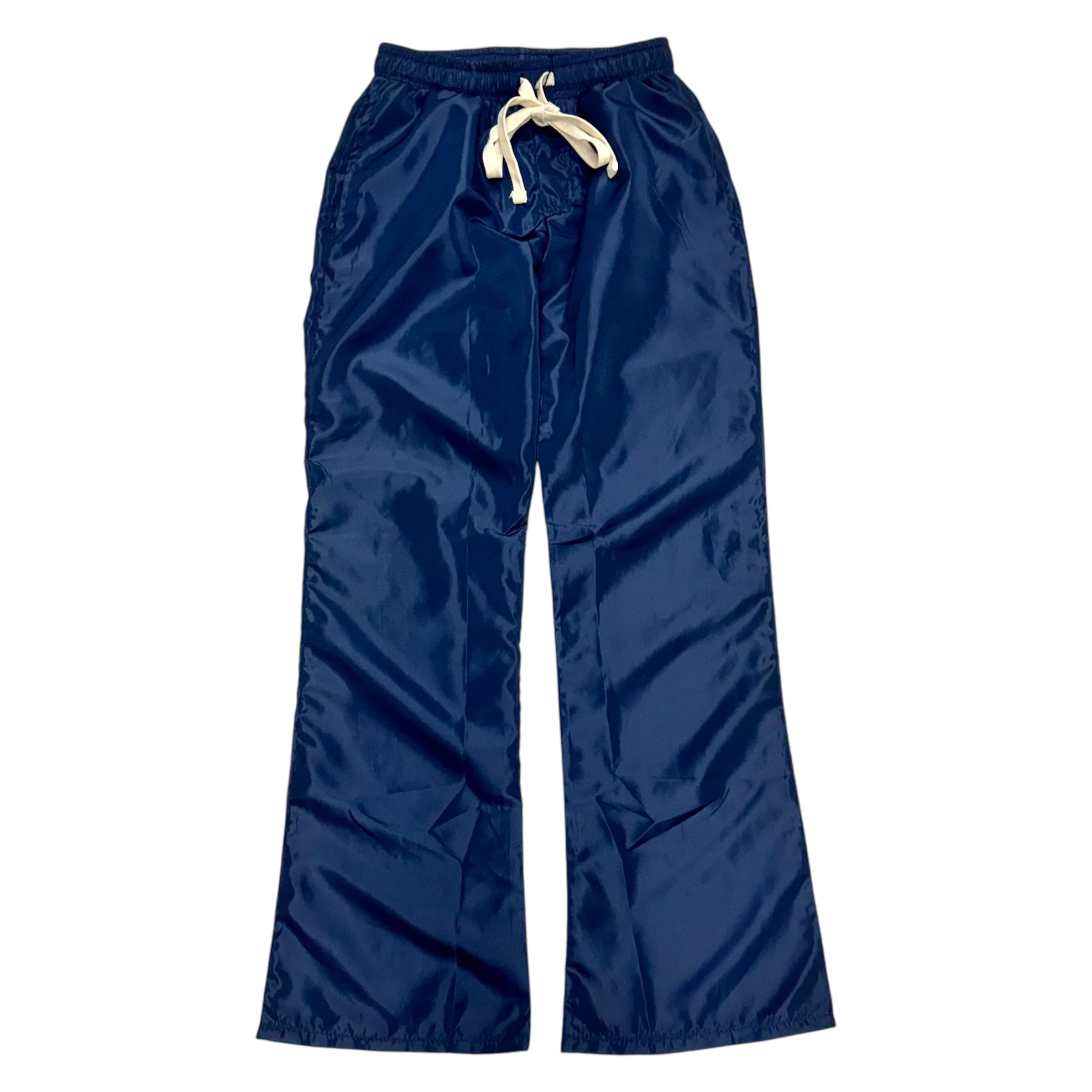 Nylon Stacked Pant Navy (fit Slim, go up 1 size )