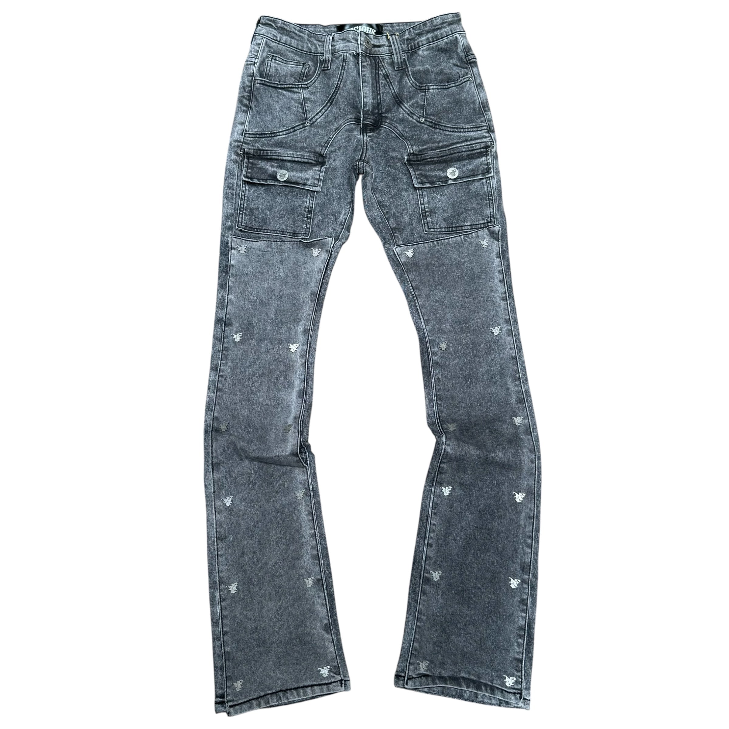 Vicious - STACKED WAXED DENIM GREY - VC681