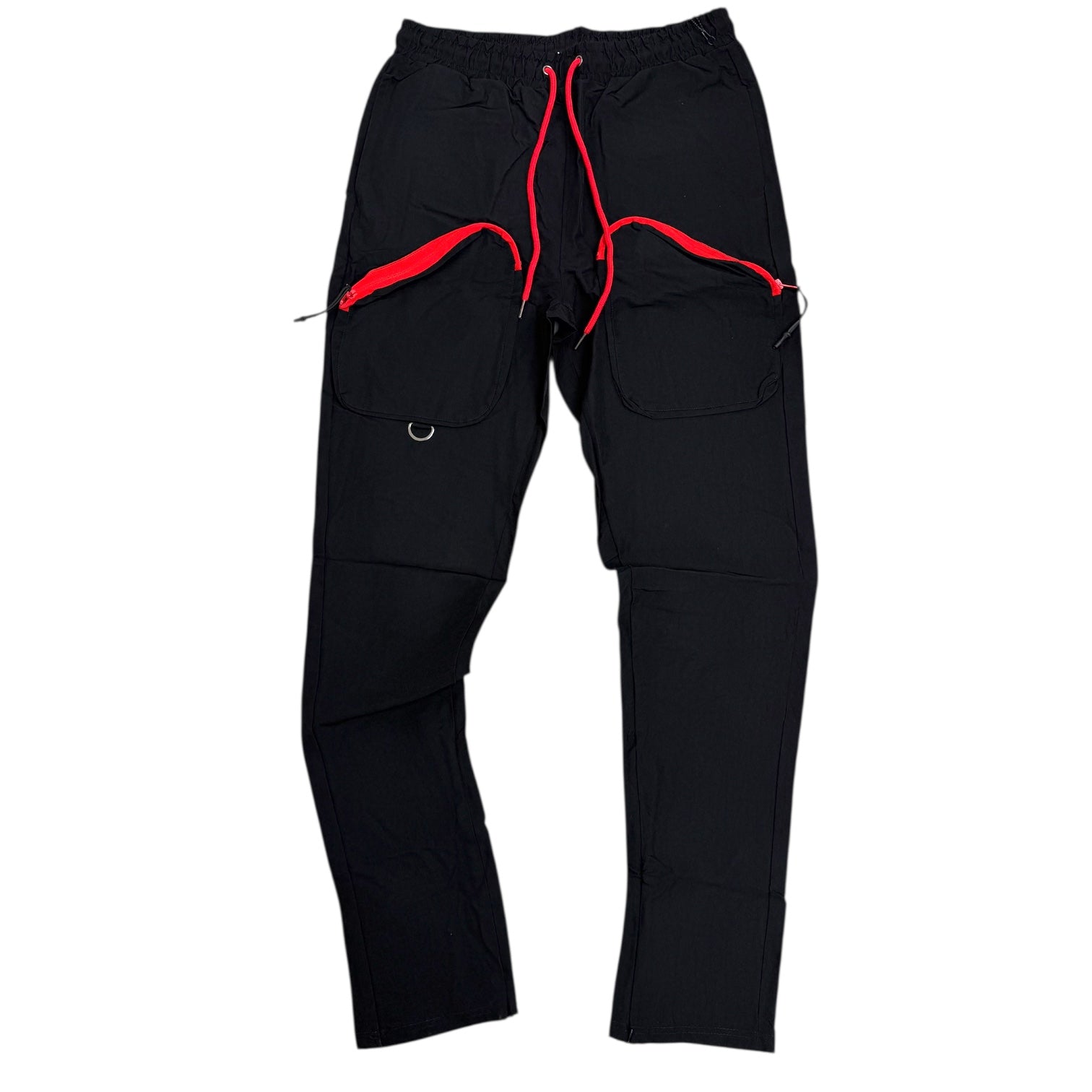MT - stacked Cargo Nylon Pants - Black - MT236
