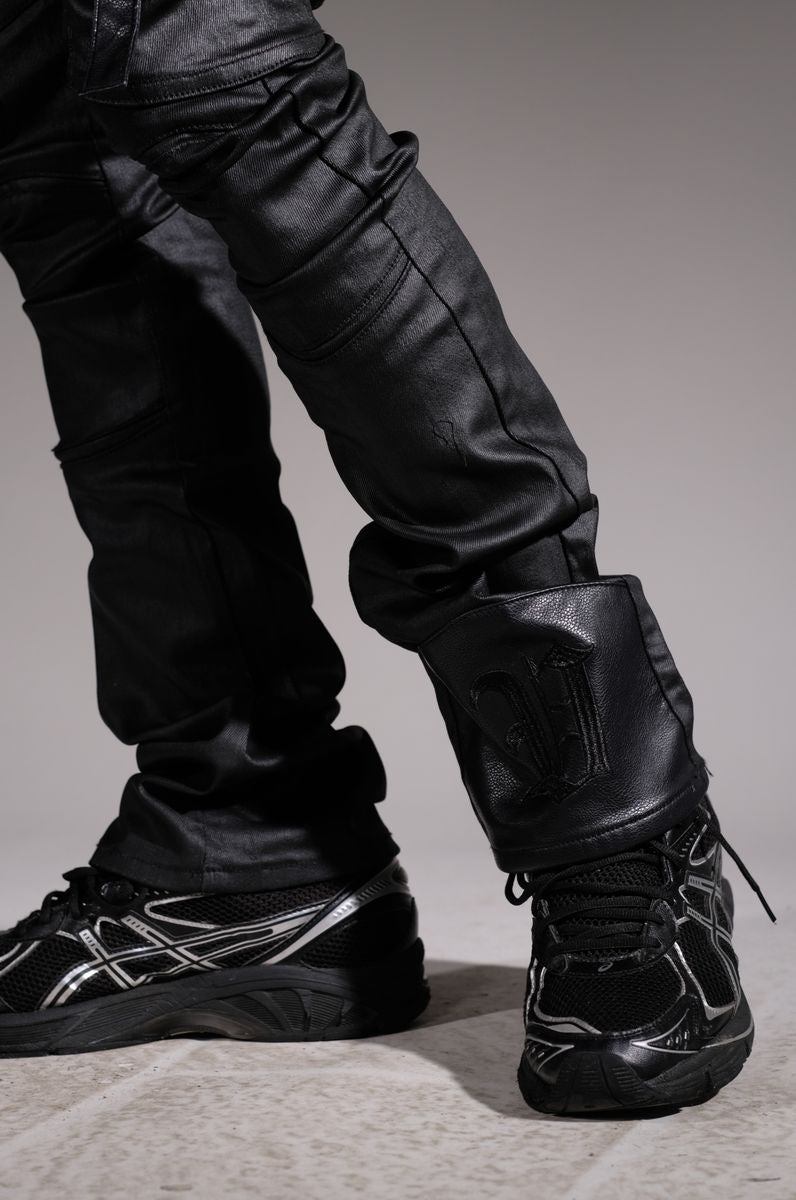 Vicious - STACKED WAXED BLACK COATED DENIM - VC791