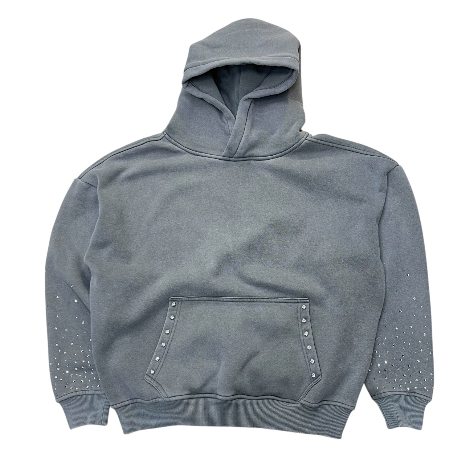 Rebel - Rhinestone Pullover Hoodie - lt grey - 388