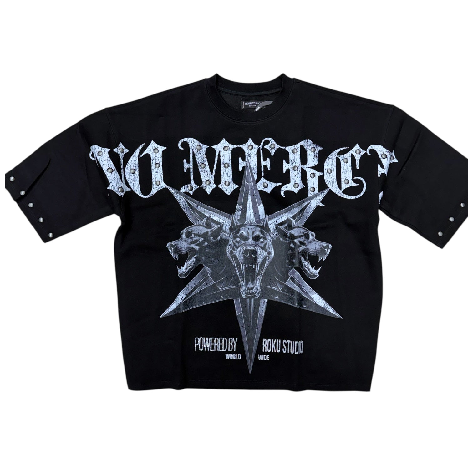 Roku - No Mercy Oversized Cut Off Top Pure - Black - 1771