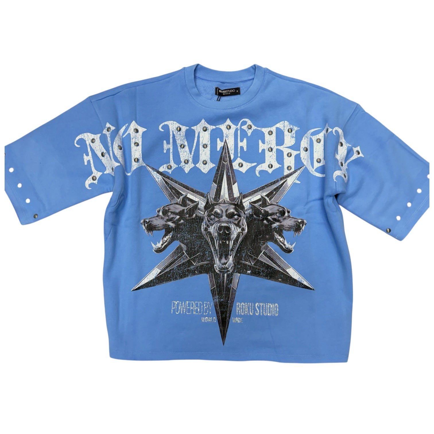 Roku - No Mercy Oversized Cut Off Top Pure - Uni Blue - 1771