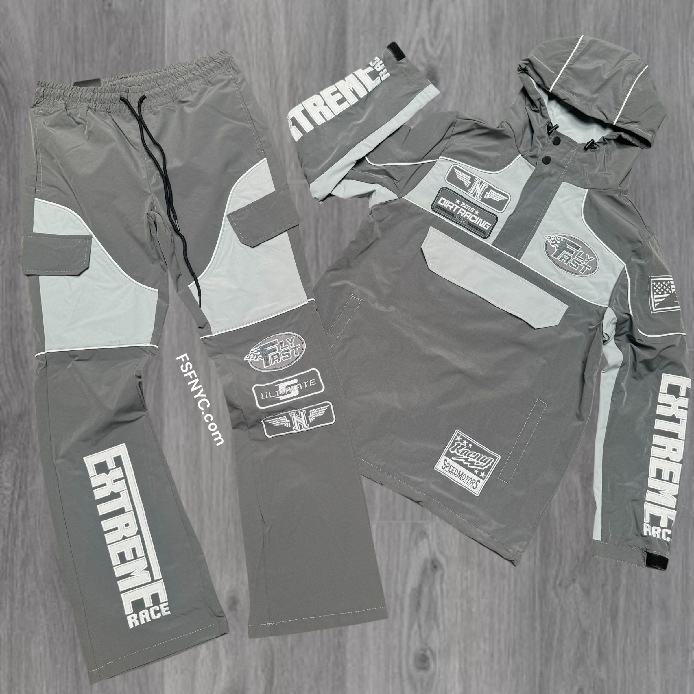 Rebel - STACKED RACING NYLON SET - GREY - 152-838