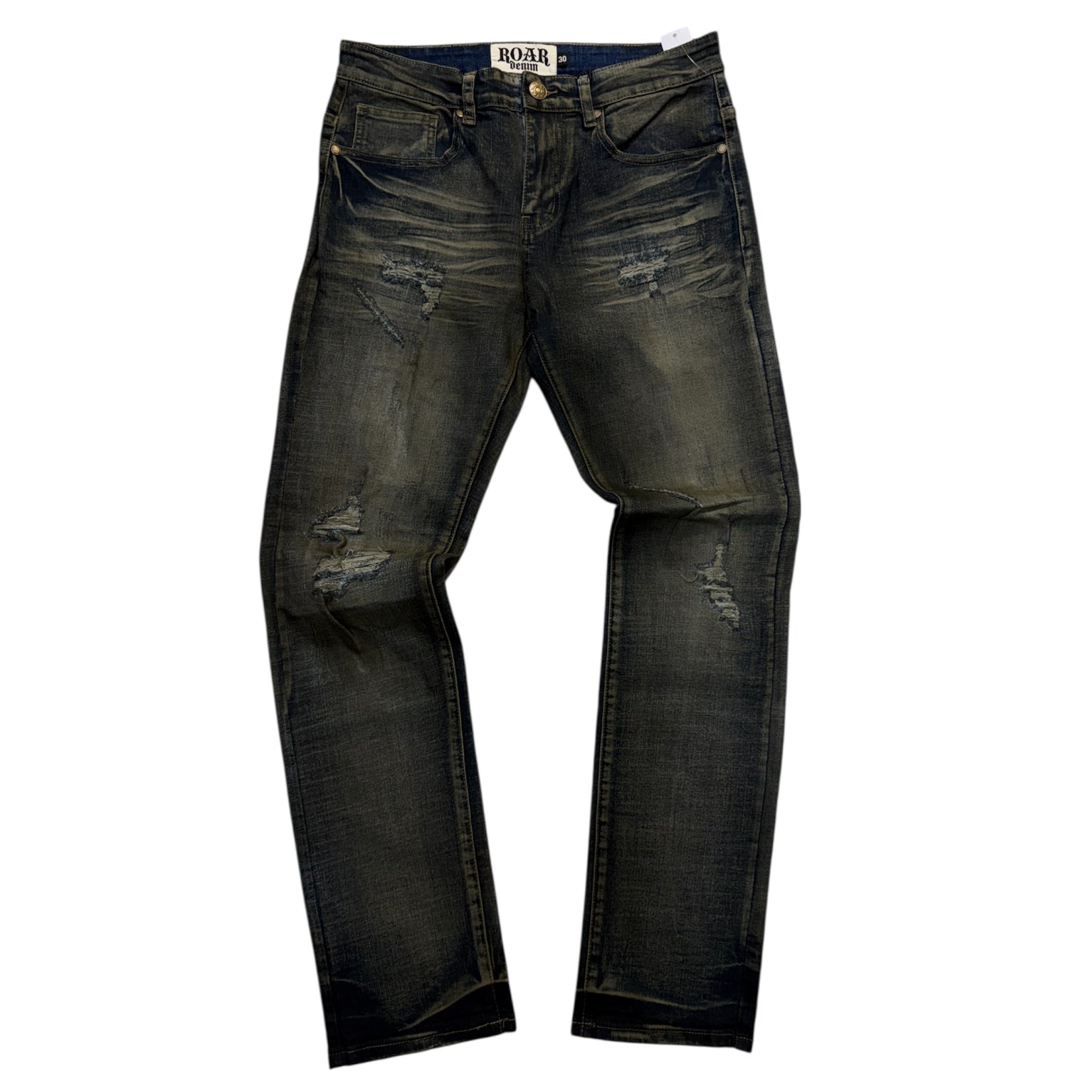 Roar - Rips Slim Fit Denim - Dark Vintage - 43415