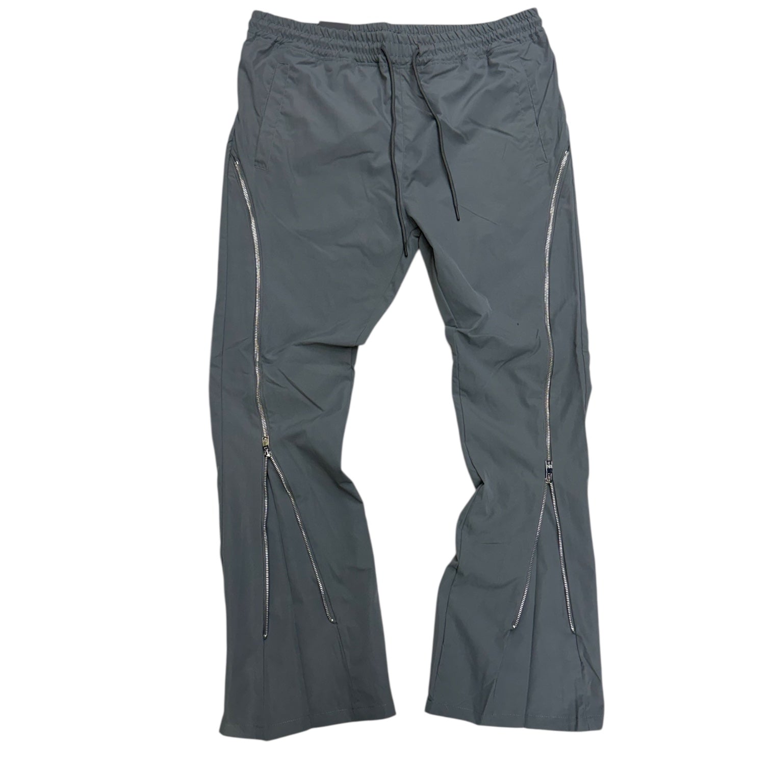 Rebel - Stacked Nylon Zip pants - Grey 401