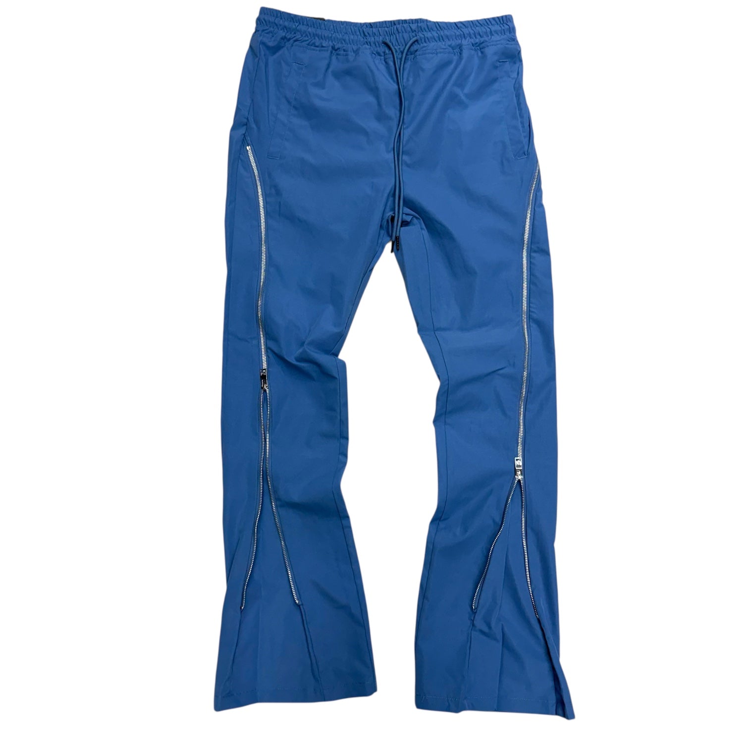 Rebel - stacked Nylon Zip pants - Ash Blue 401