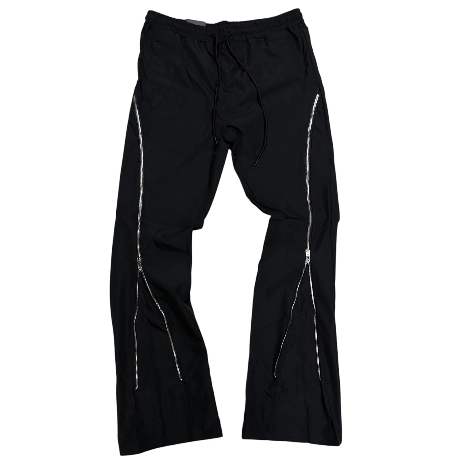 Rebel - Stacked Nylon Zip pants - Black 401