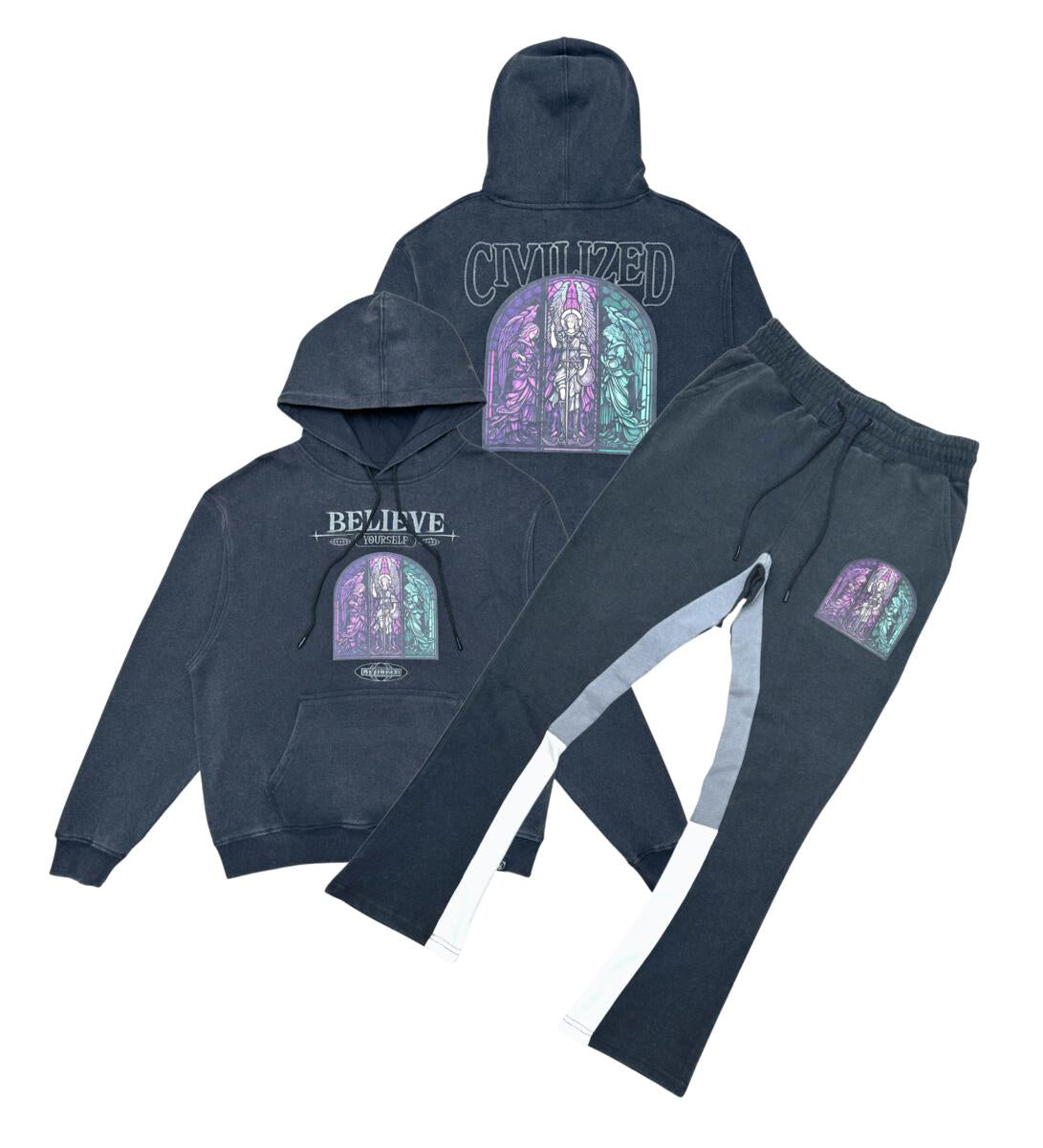 Reason Dip Dye Nylon Set Navy