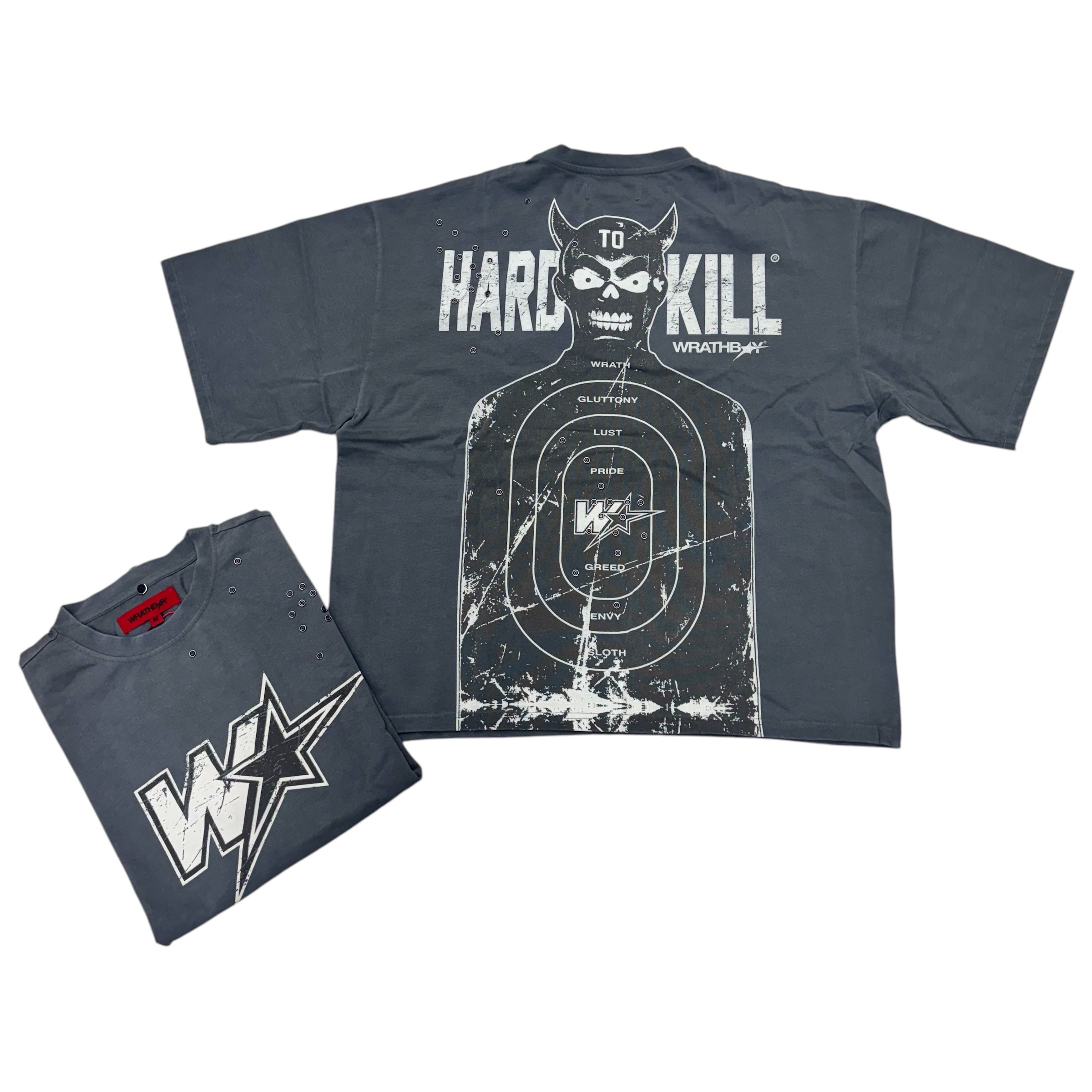 WrathBoy Shooting Target T-Shirt WB05-111 Grey