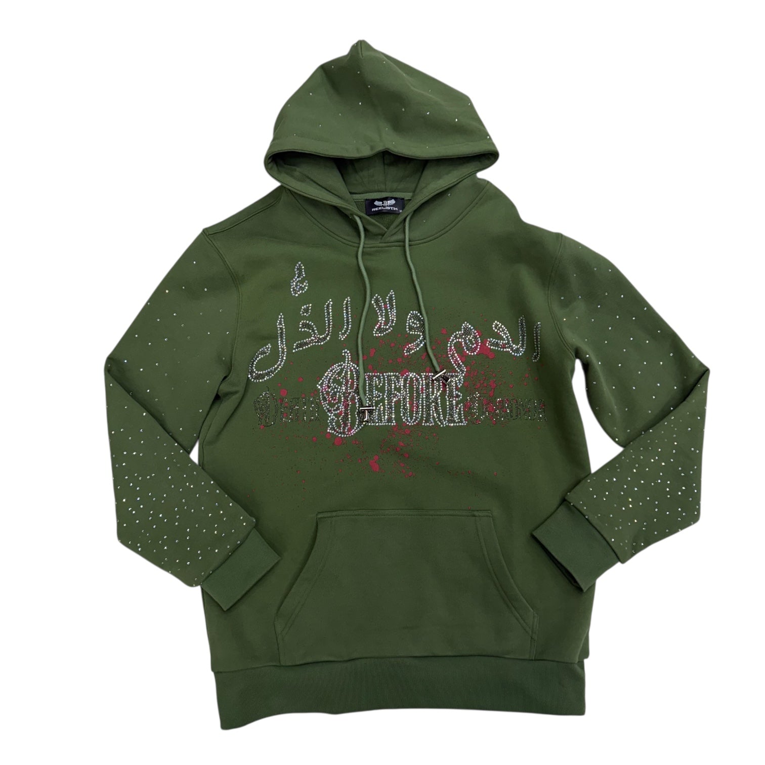 RST - Death Before Dishonor diamonds HOODIE - Green -Rst410 zi