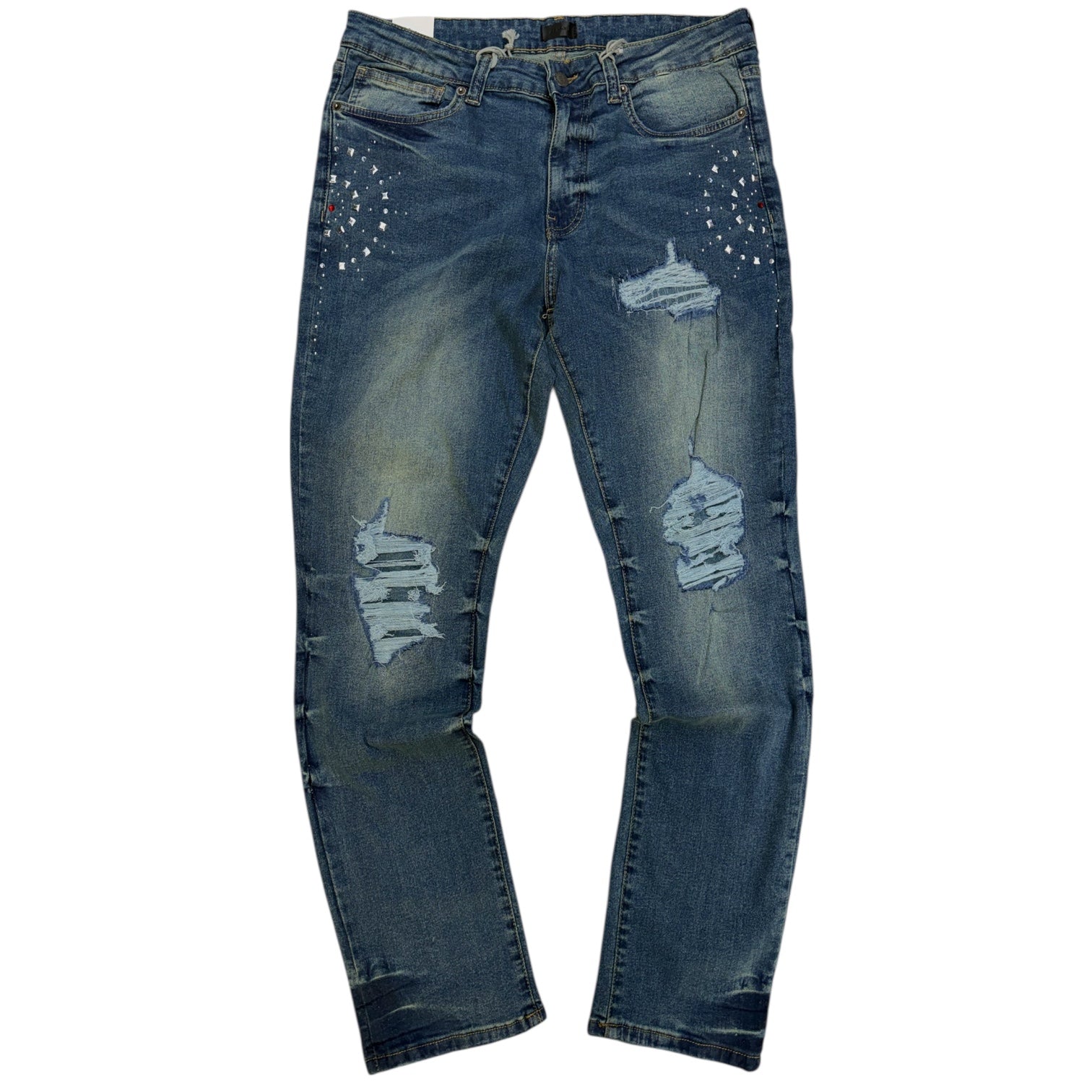 RSN - Rhinestone Skinny Fit Denim - Blue - 700