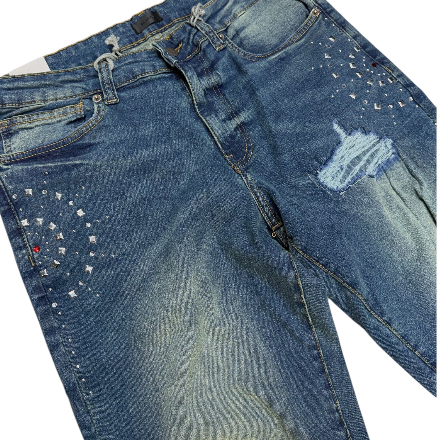 RSN - Rhinestone Skinny Fit Denim - Blue - 700