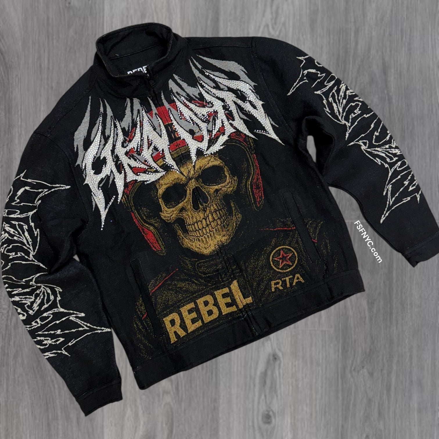 Rebel - Skull Tapestry Jacket- Black - 550