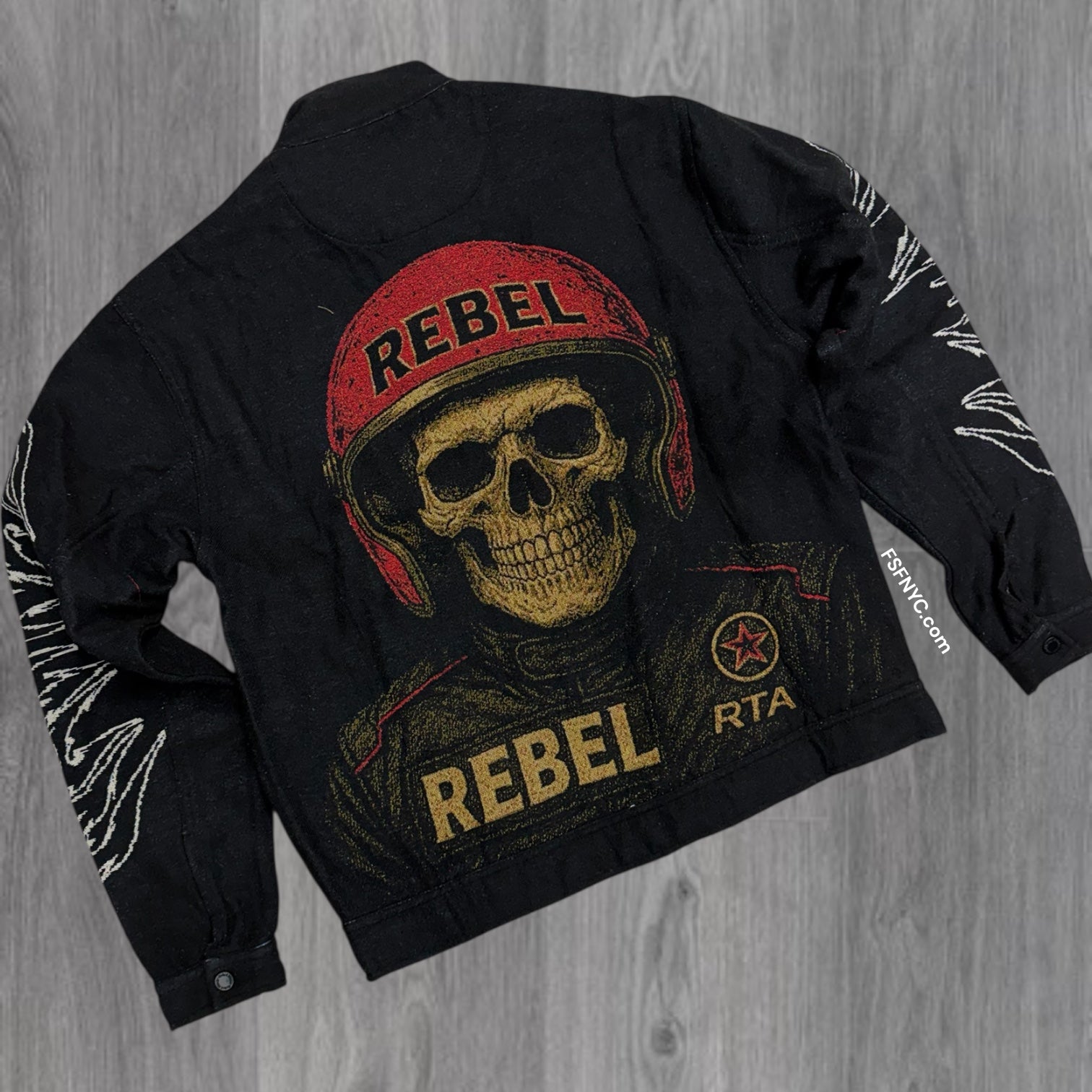 Rebel - Skull Tapestry Jacket- Black - 550