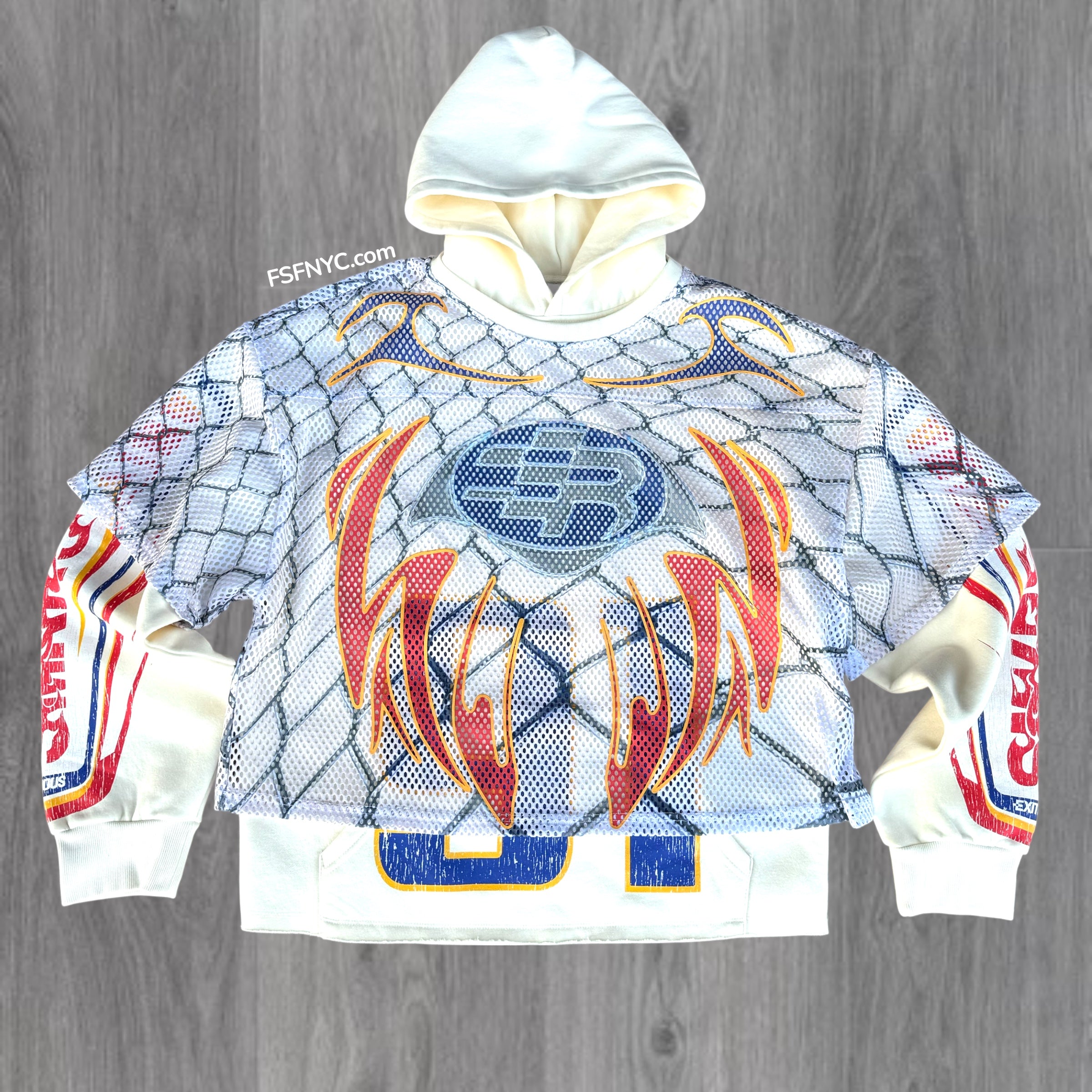 Rise - Field 2 Layer Hoodie - Ecru - 25559