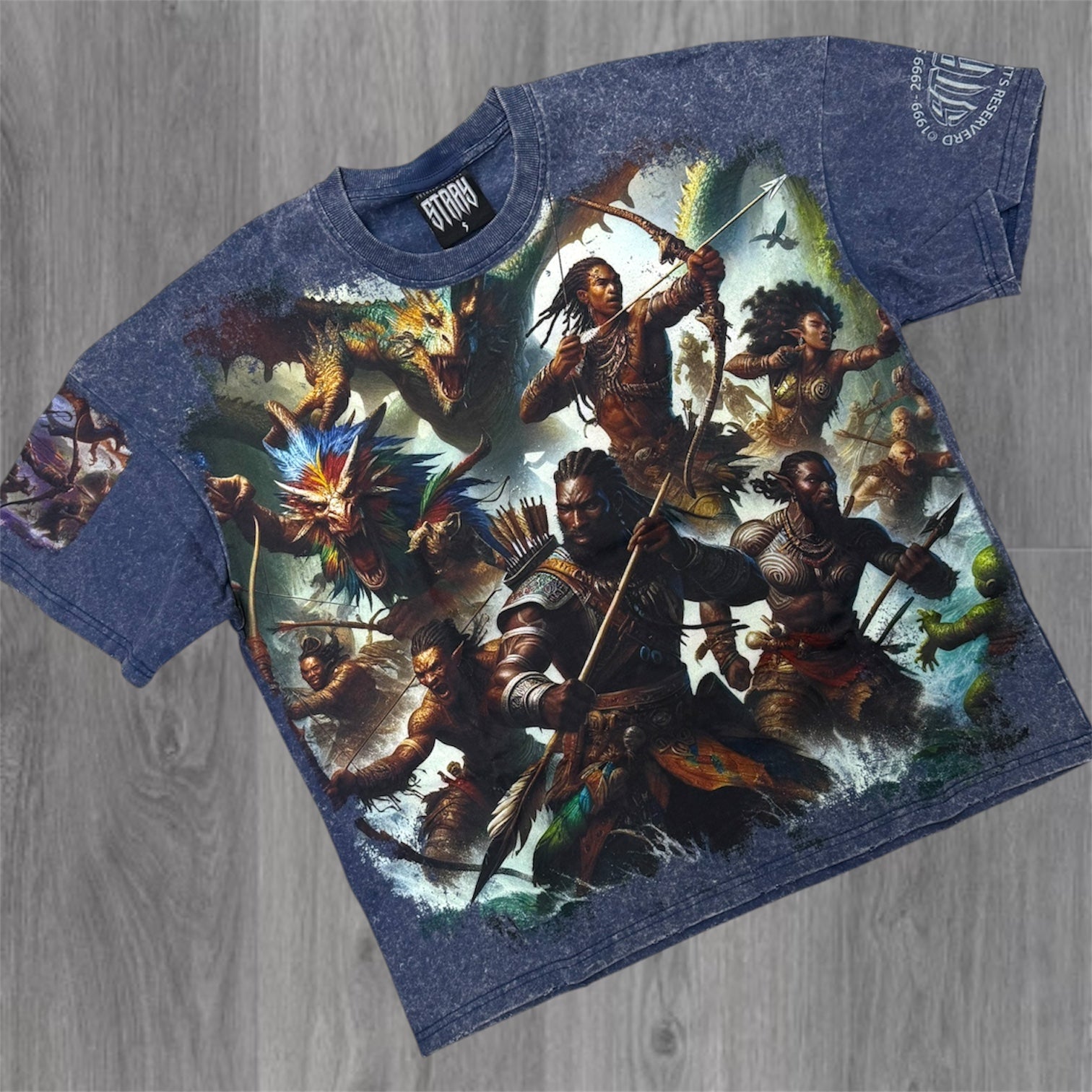 Stray - The Warrior T-shirt - Acid Navy- 1750