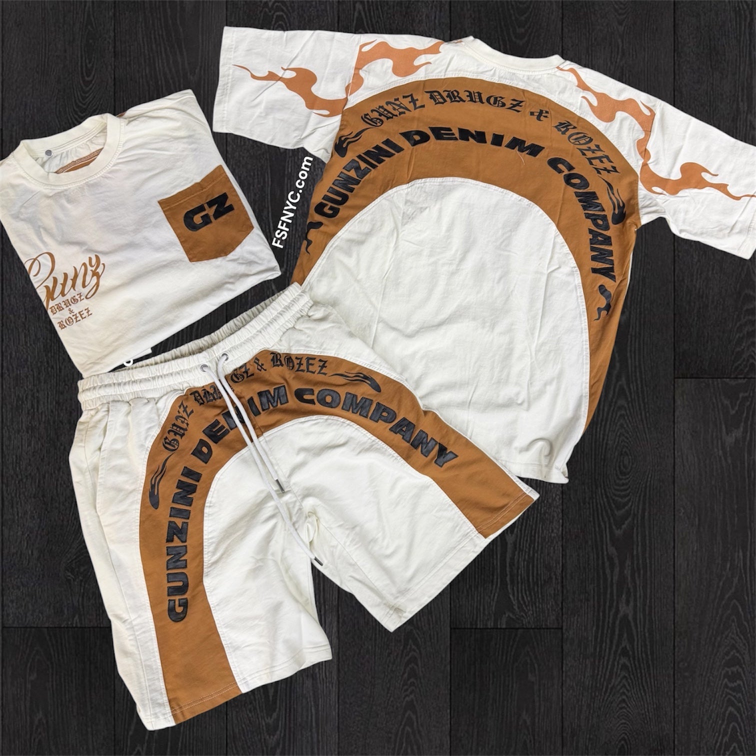 Gunzini - Arch short Set - Cream - 1007