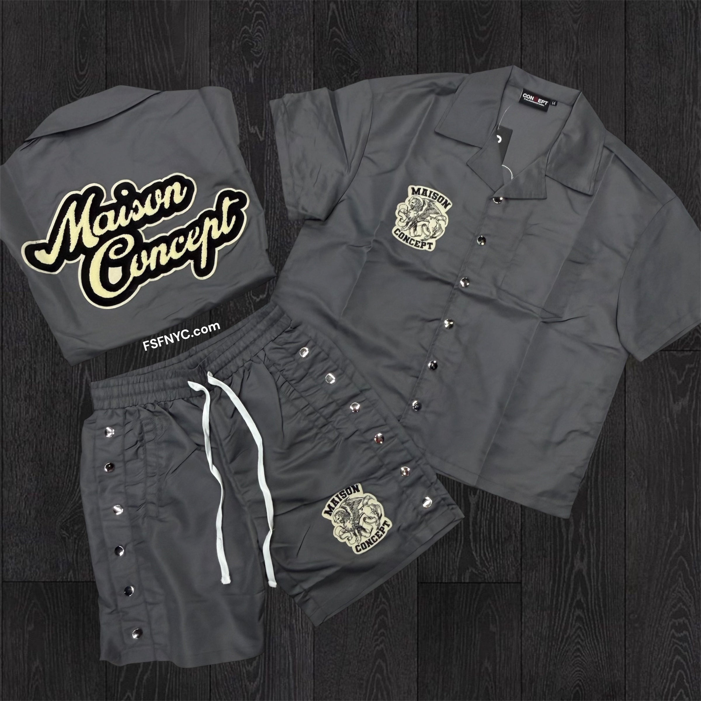 Concept - Maison Con Nylon Short Set - Grey