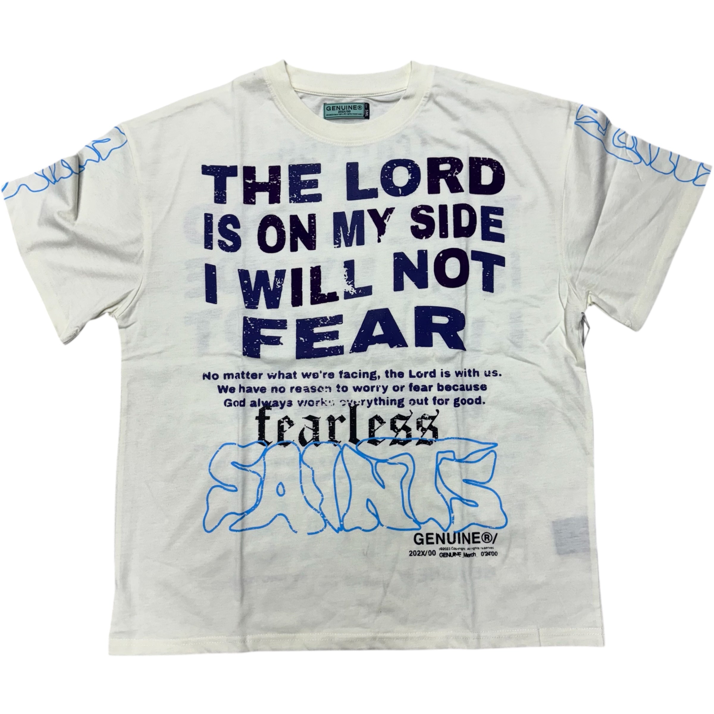 Genuine The Lord Is On My Side T-Shirt Cream 6211
