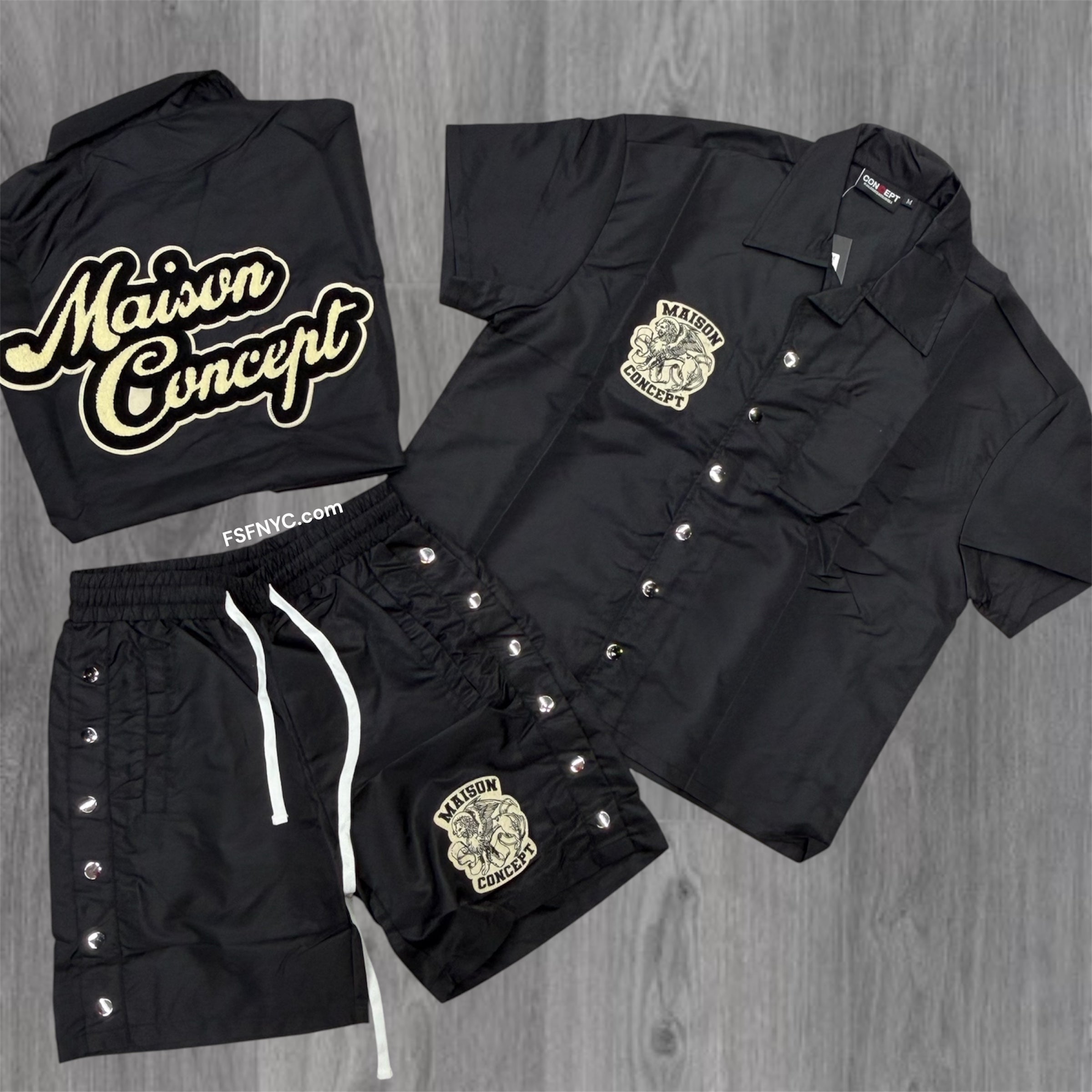 Concept - Maison Con Nylon Short Set - Black