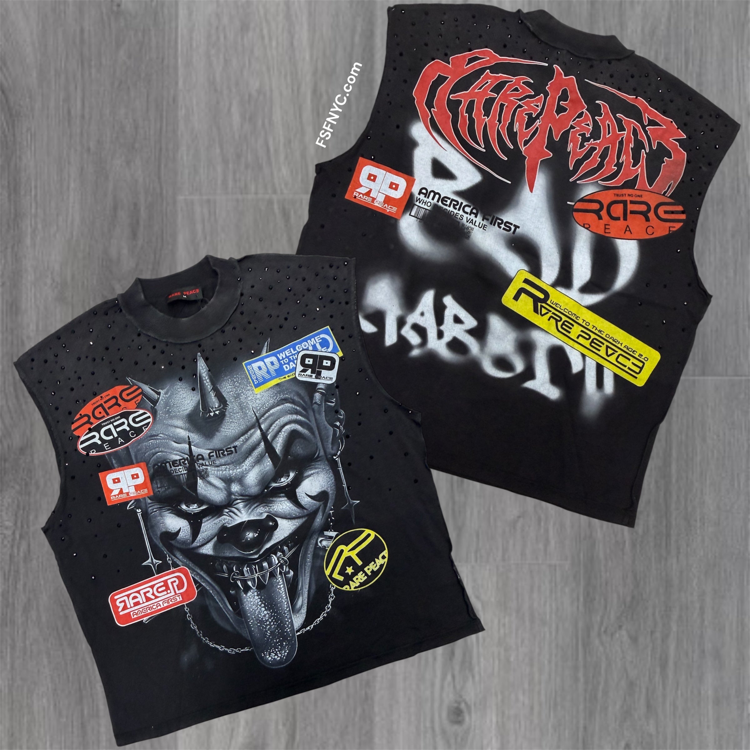 RP - Racing Sleeveless T-shirt - Black - 6002