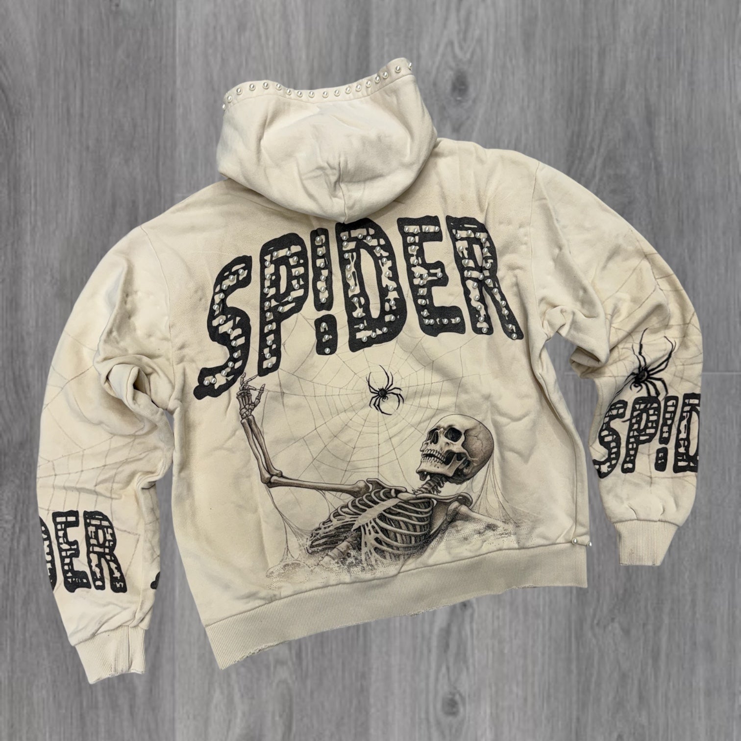 Stray - Skull Crystal Hoodie - Bone - 1608