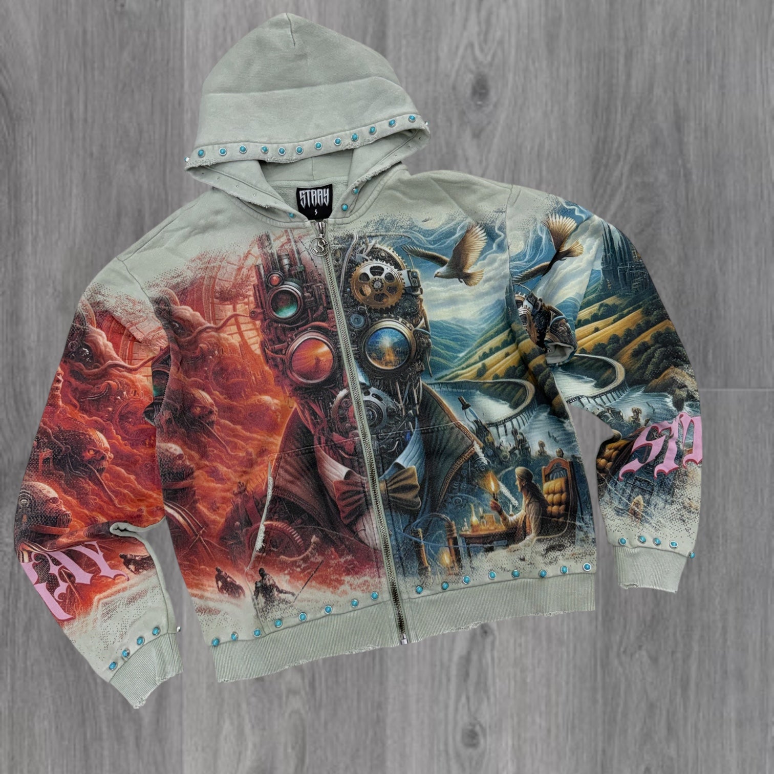 Stray - The Future Crystal Hoodie - Sage - 1623