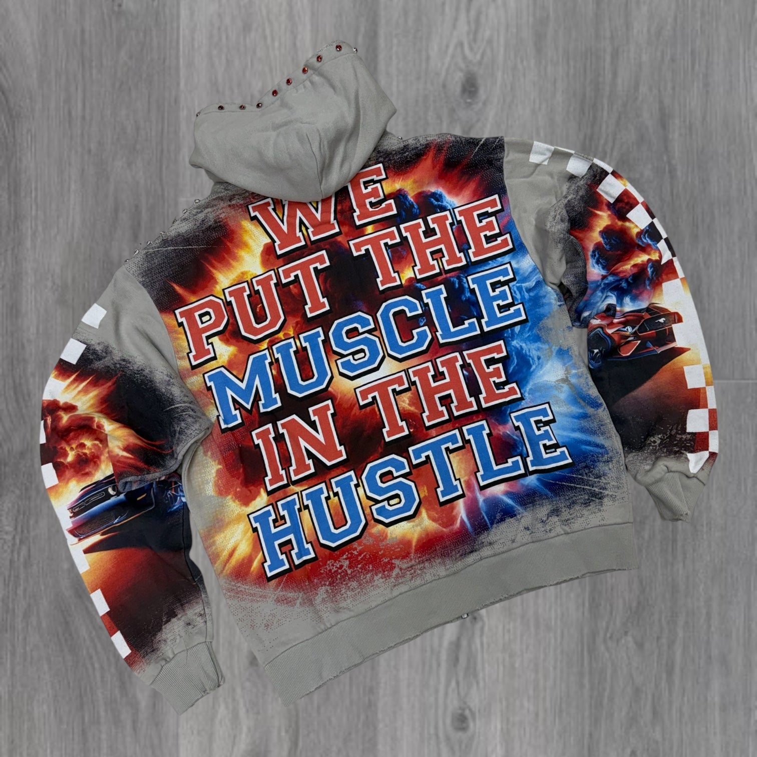 Stray - Muscle Crystal Hoodie - Grey - 1622