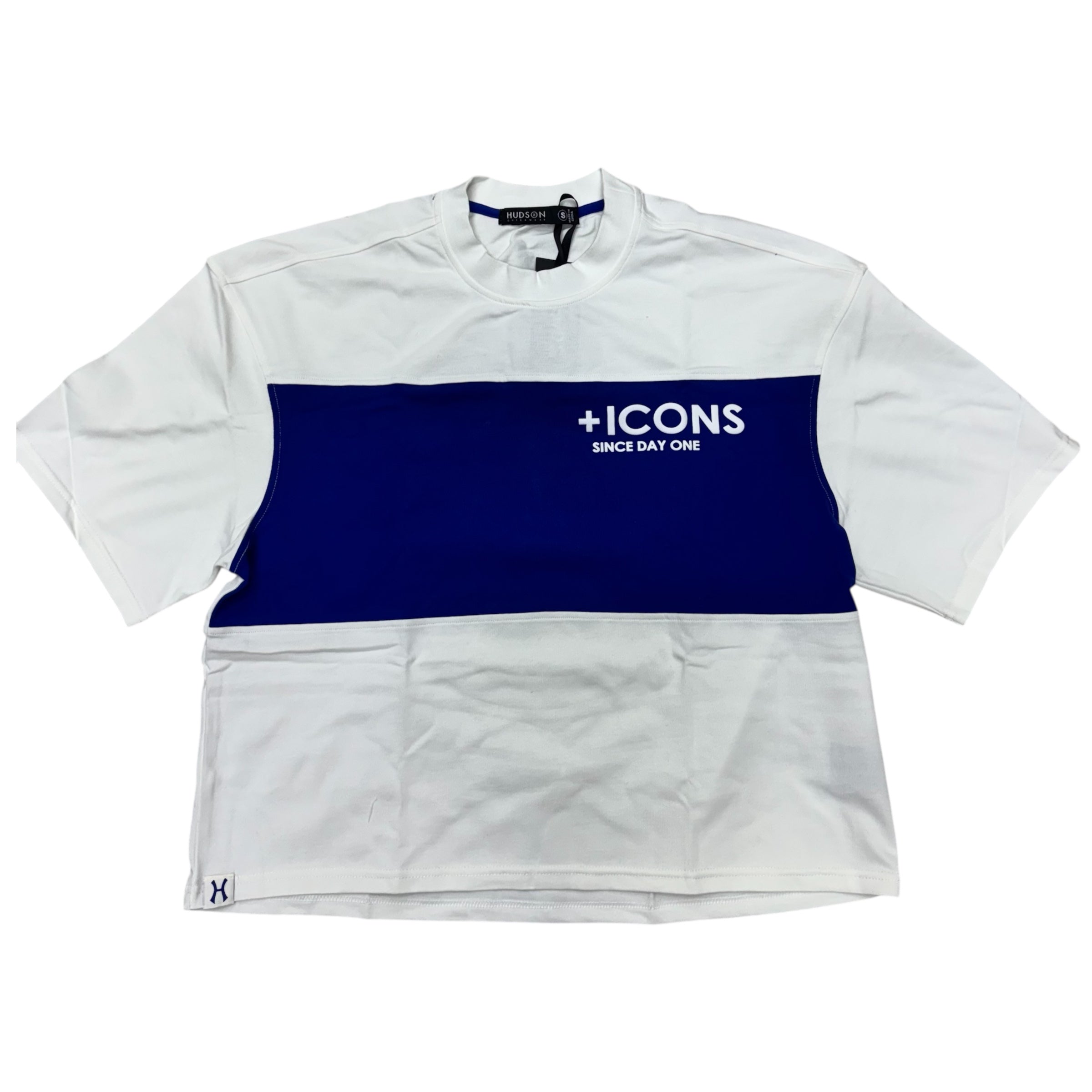 Hudson Icon T-Shirt Royal Blue and White 565