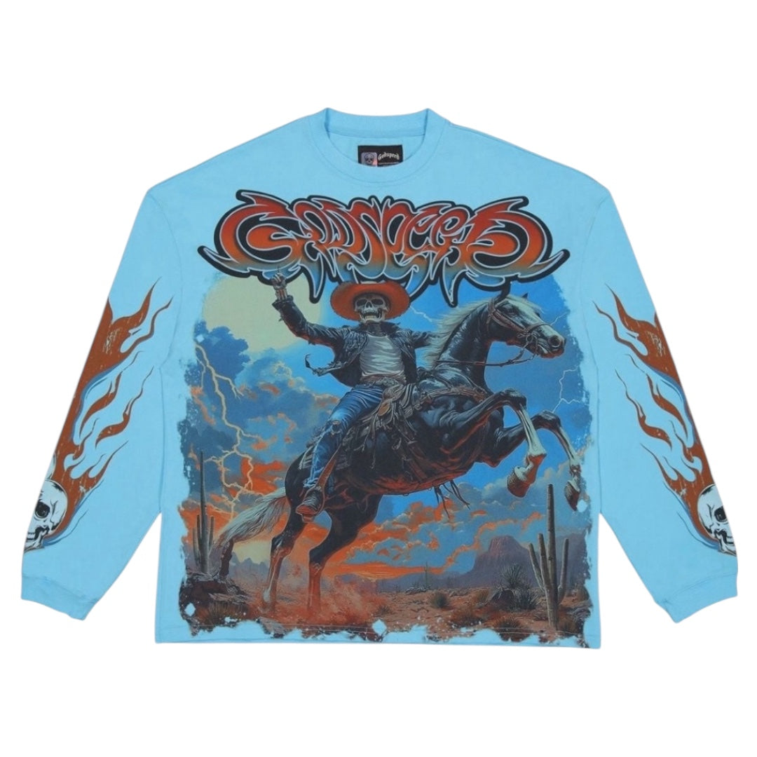 GodSpeed - Best Western Long Sleeve Blue