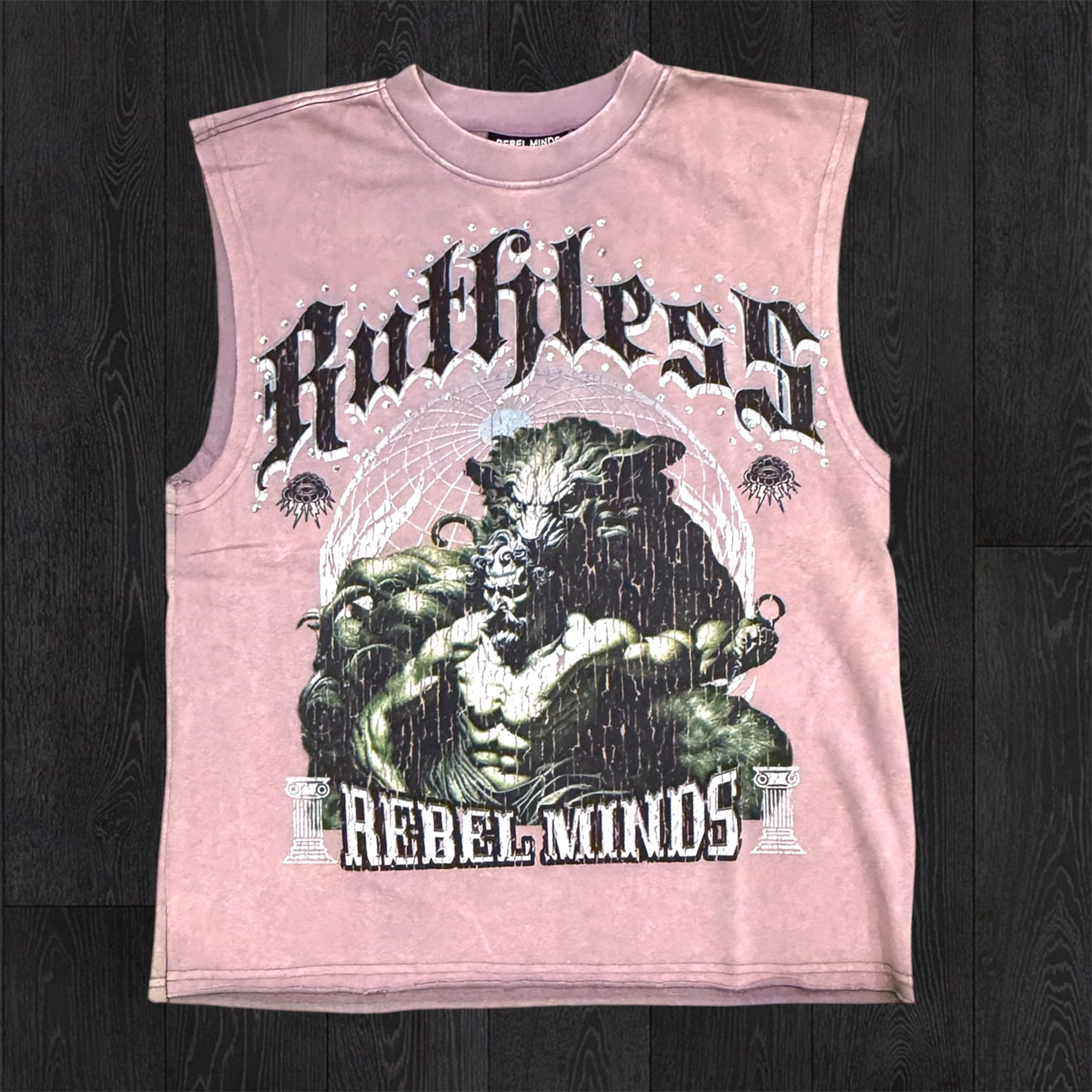 Ruthless Sleeveless Tee - Sage Pink - 11020