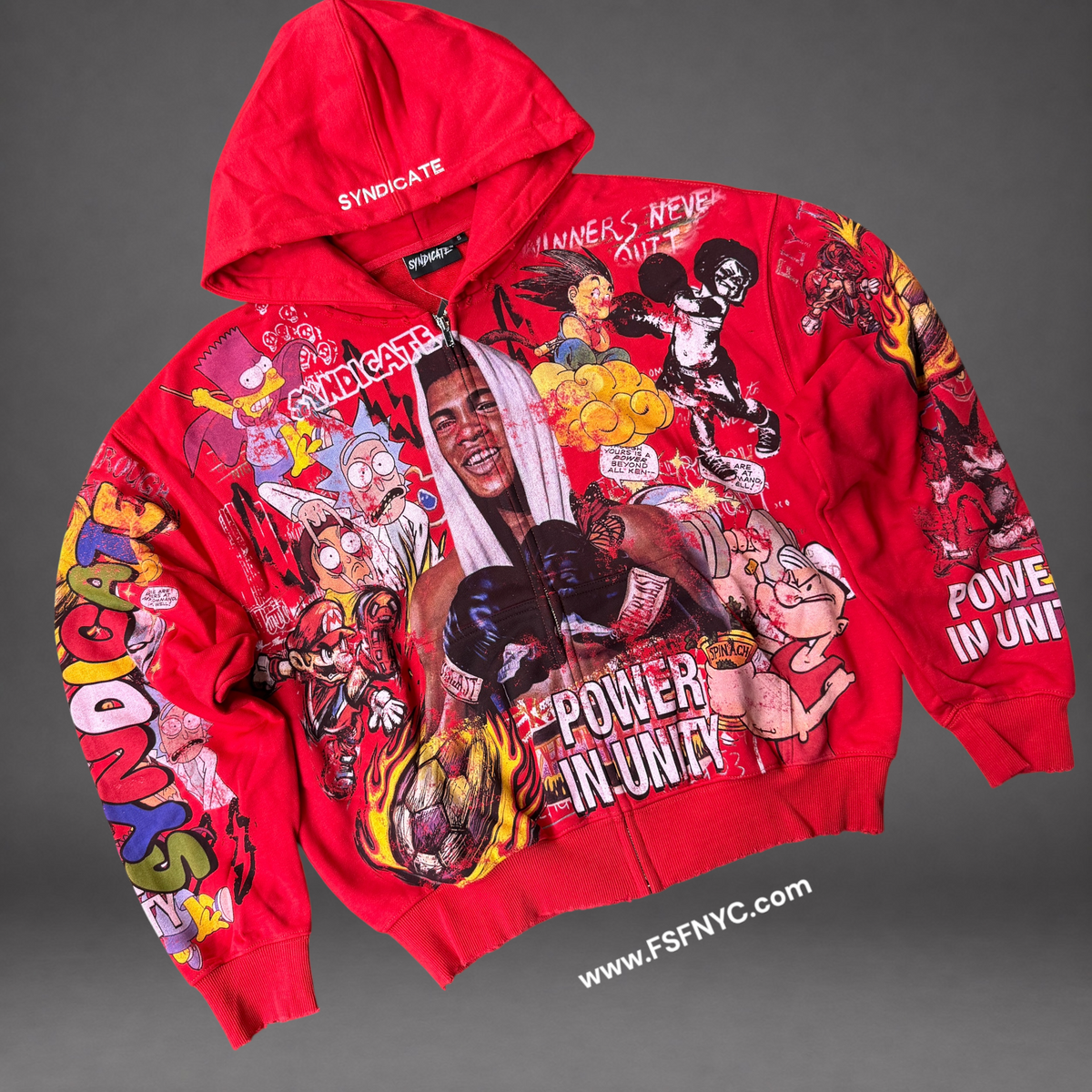 SYN - Unity Zip Up Hoodie - Red
