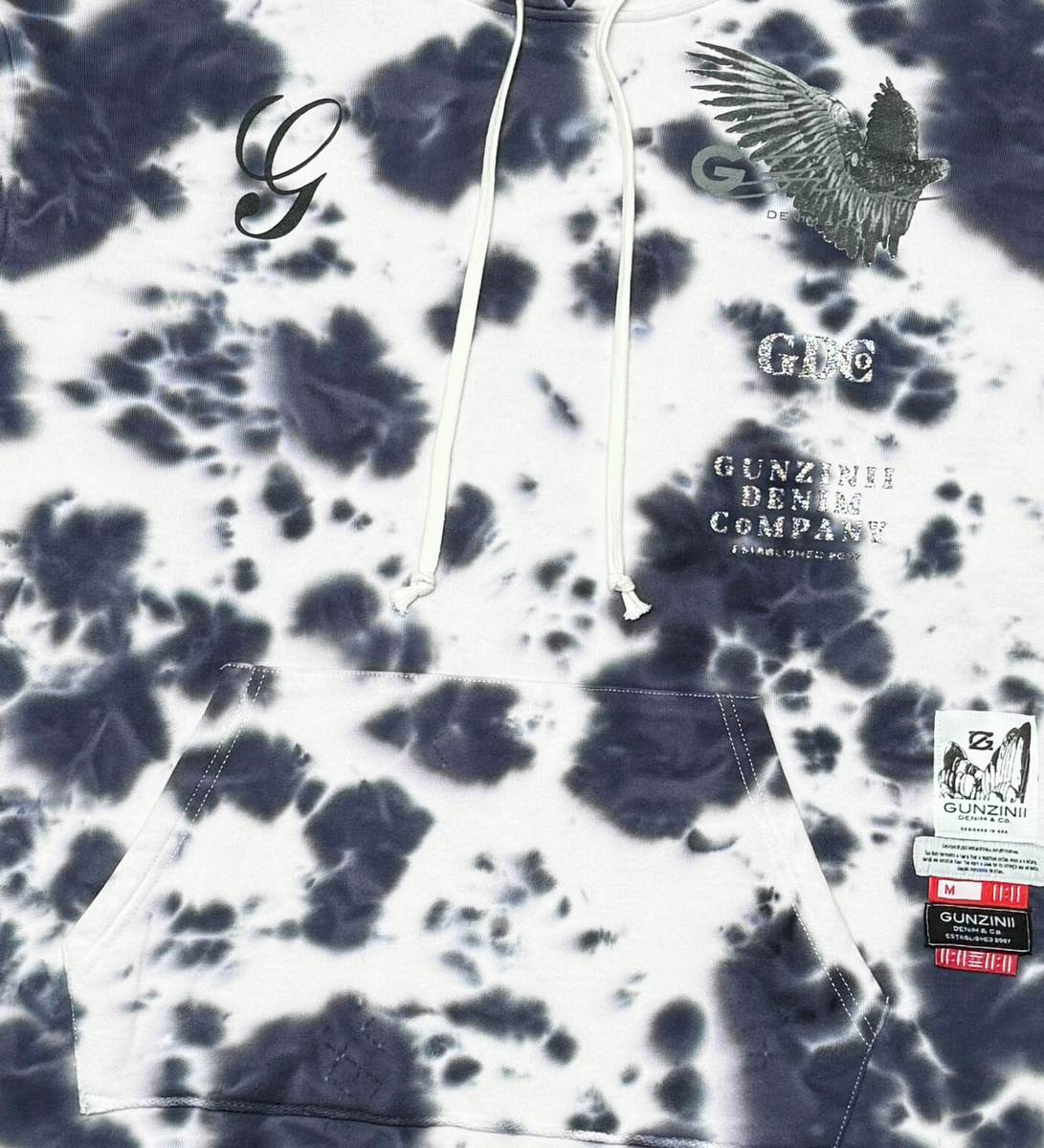 Gunzinii - Lost Angels Tye Dye Cut off Hoodie - Grey - GZ382