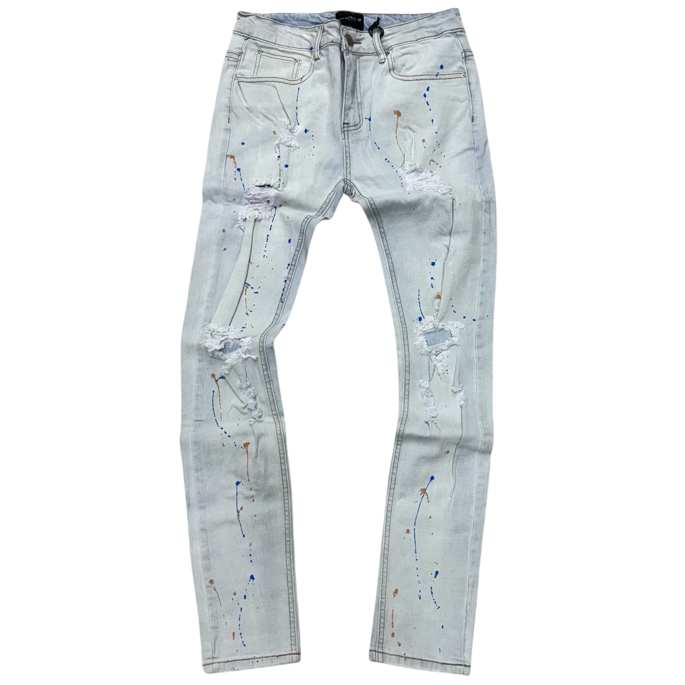 Cooper Distress Skinny Jeans Ice Wash 2150121