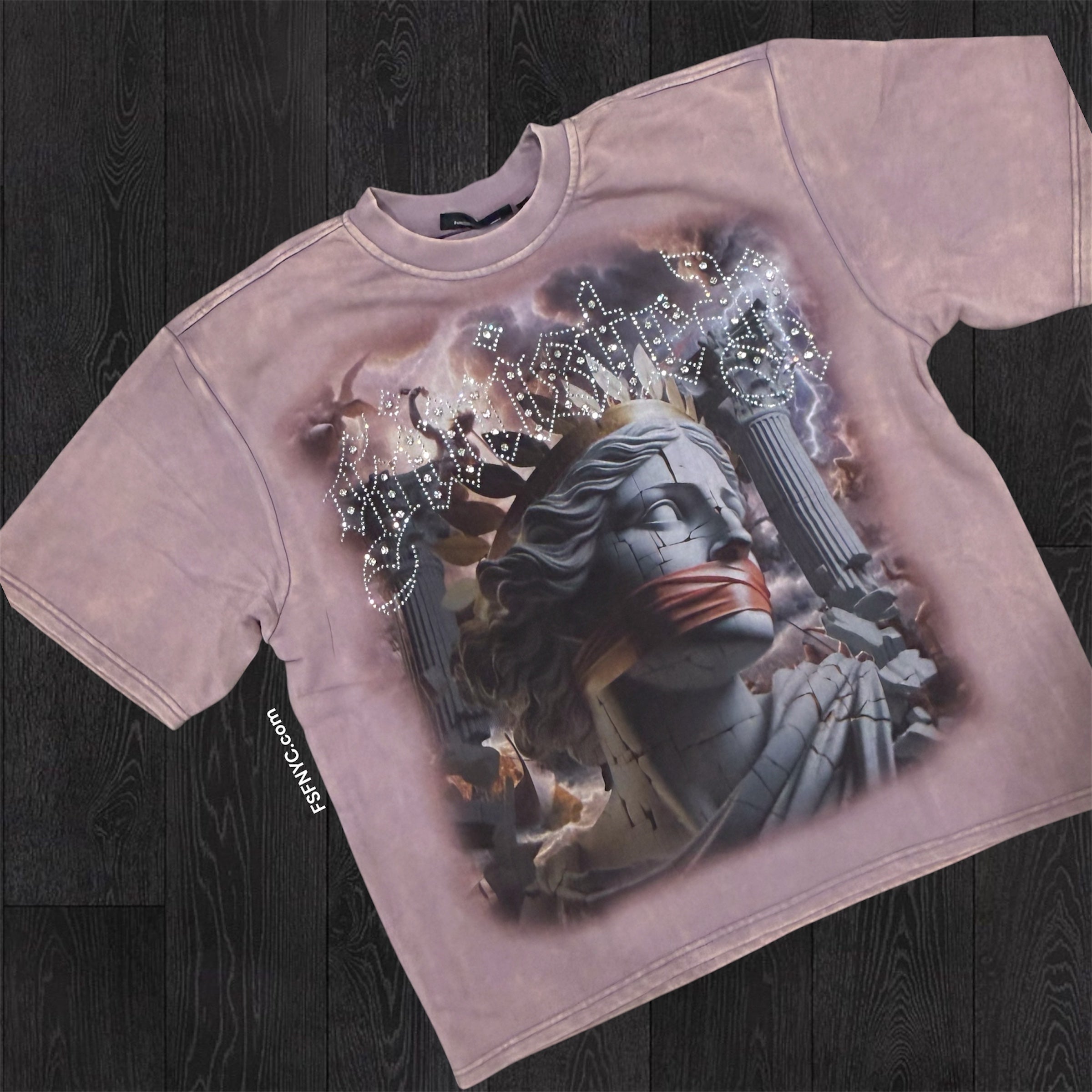 Sinister Crystal T-shirt - Sage Pink - 11178