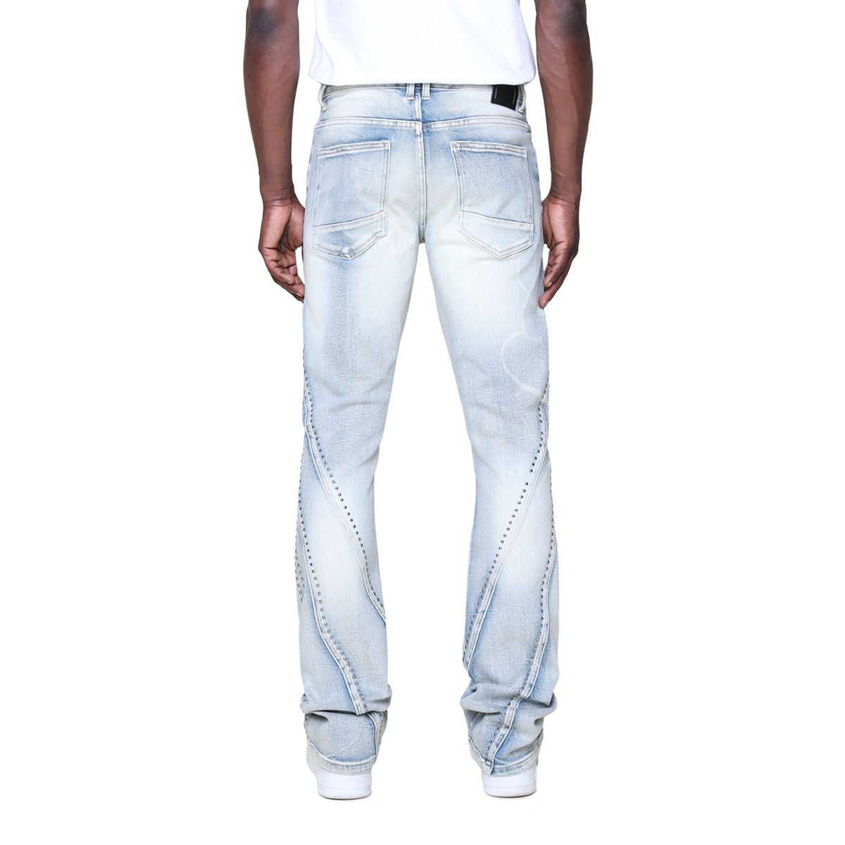 Rise - Flare Studded Denim - CAS.Blue - 25637
