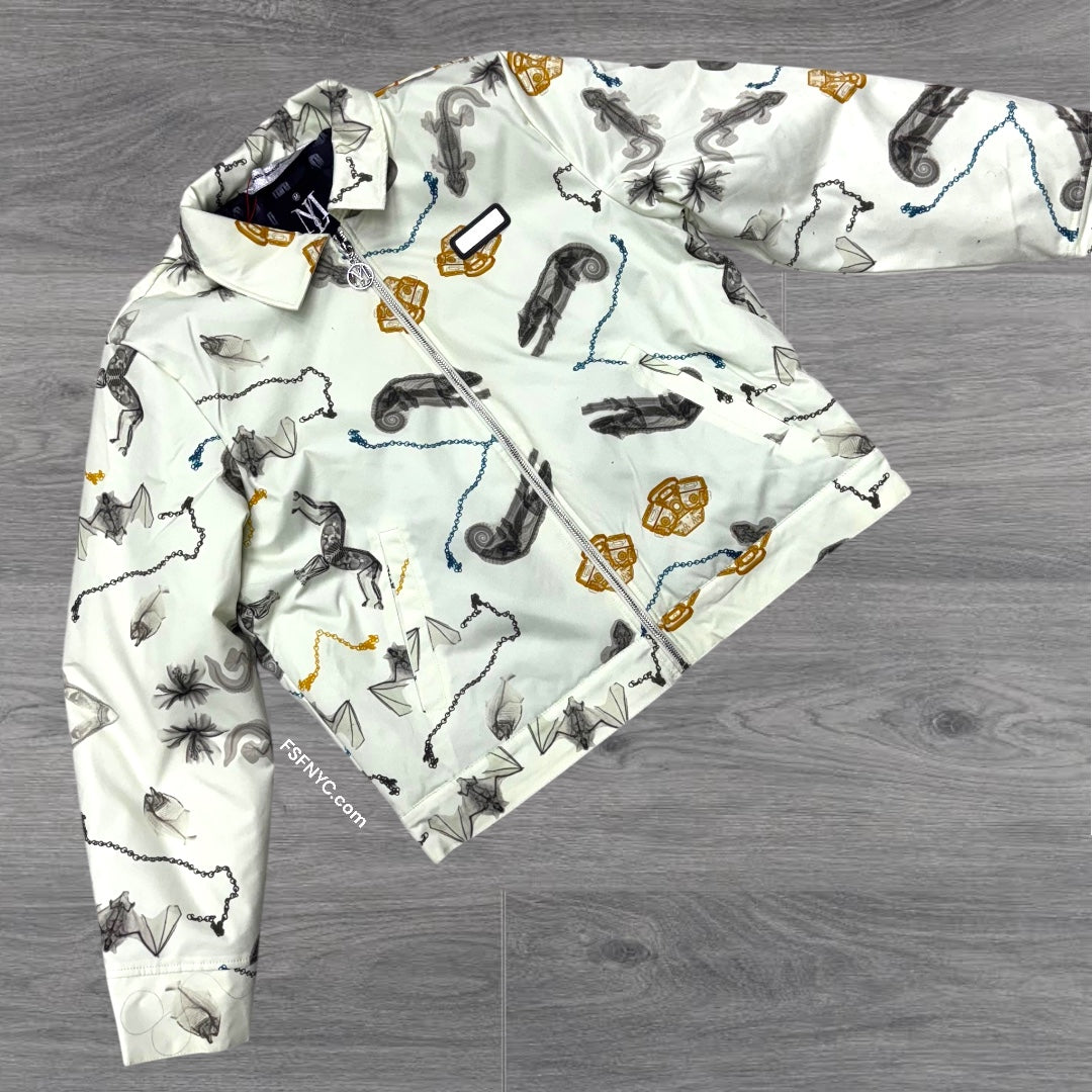 LM Graphic Bomber jacket Cream lmj106